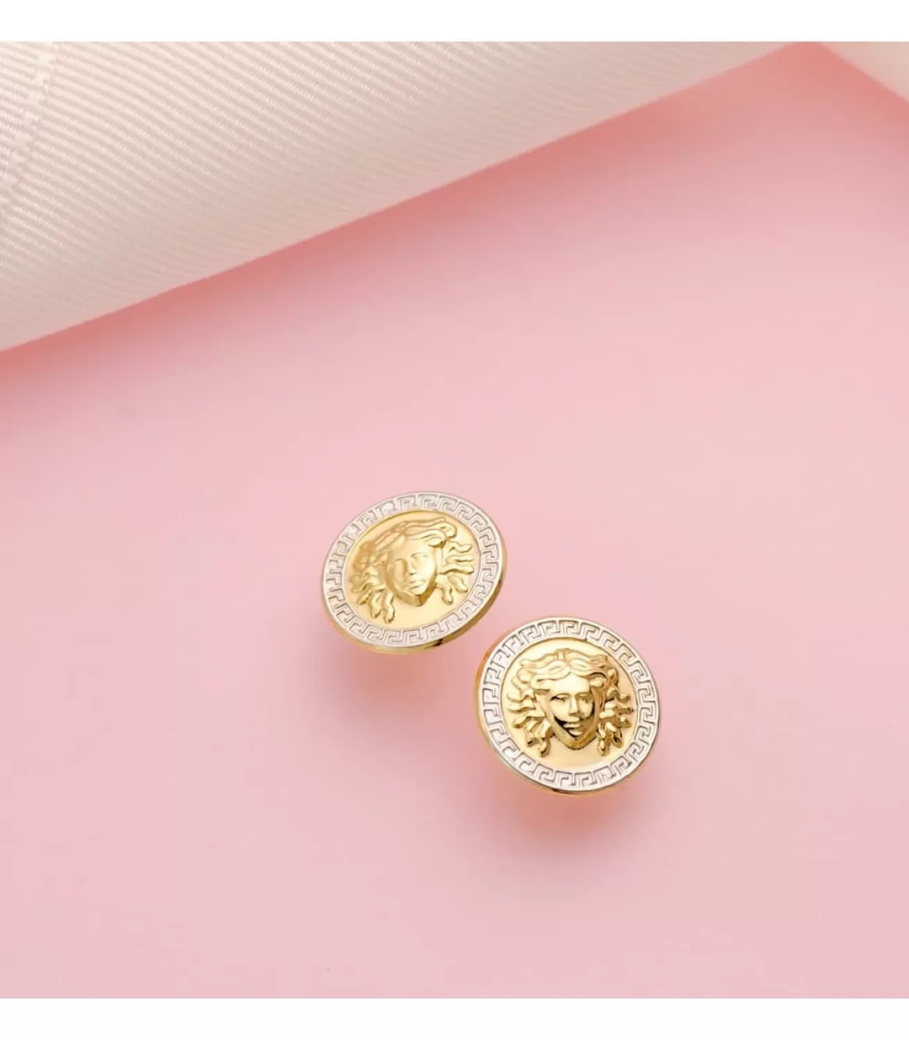 Pendientes Medusa Oro Bicolor 18K<Alda Joyeros Cheap