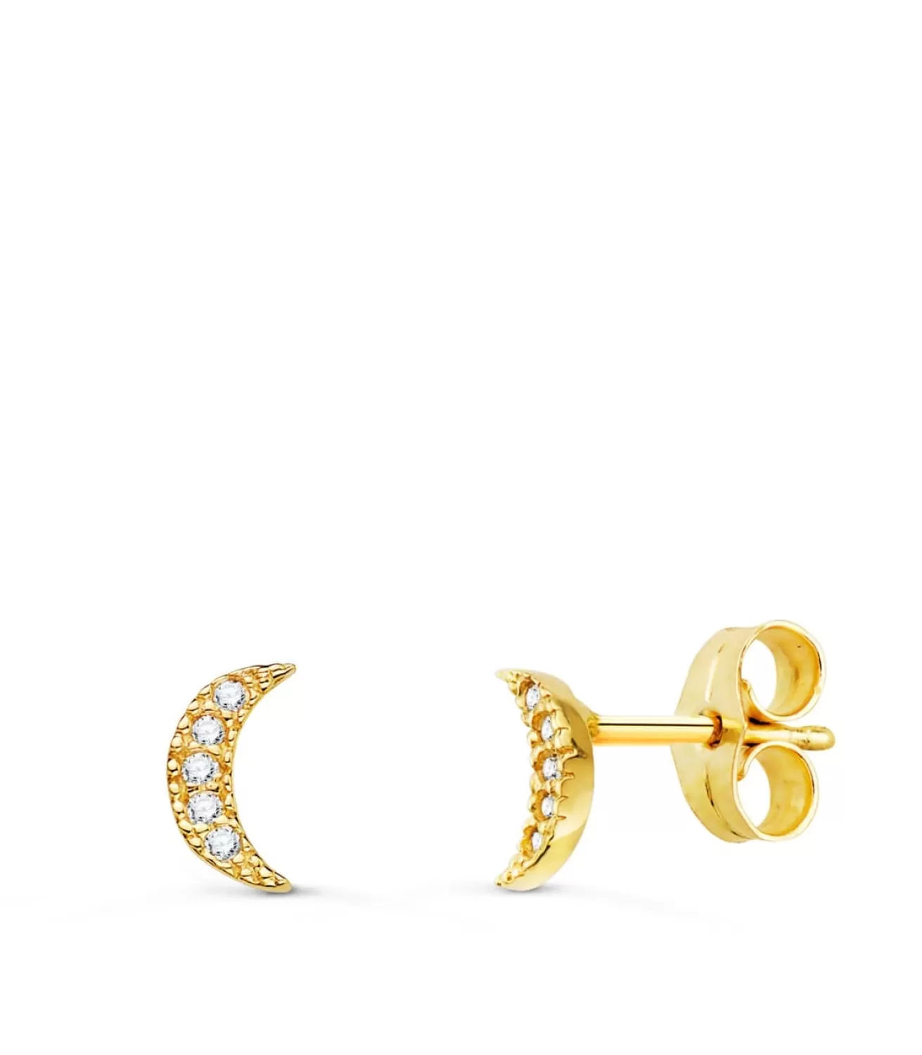 Pendientes Moon Diamantes 0.050 Qtes. Oa 18K<Alda Joyeros Discount
