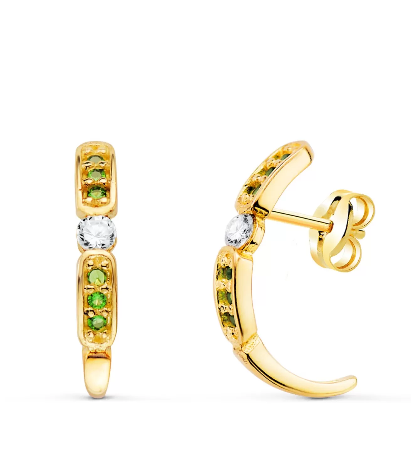 Pendientes Mujer Brita Oro 18K Verde<Alda Joyeros Flash Sale