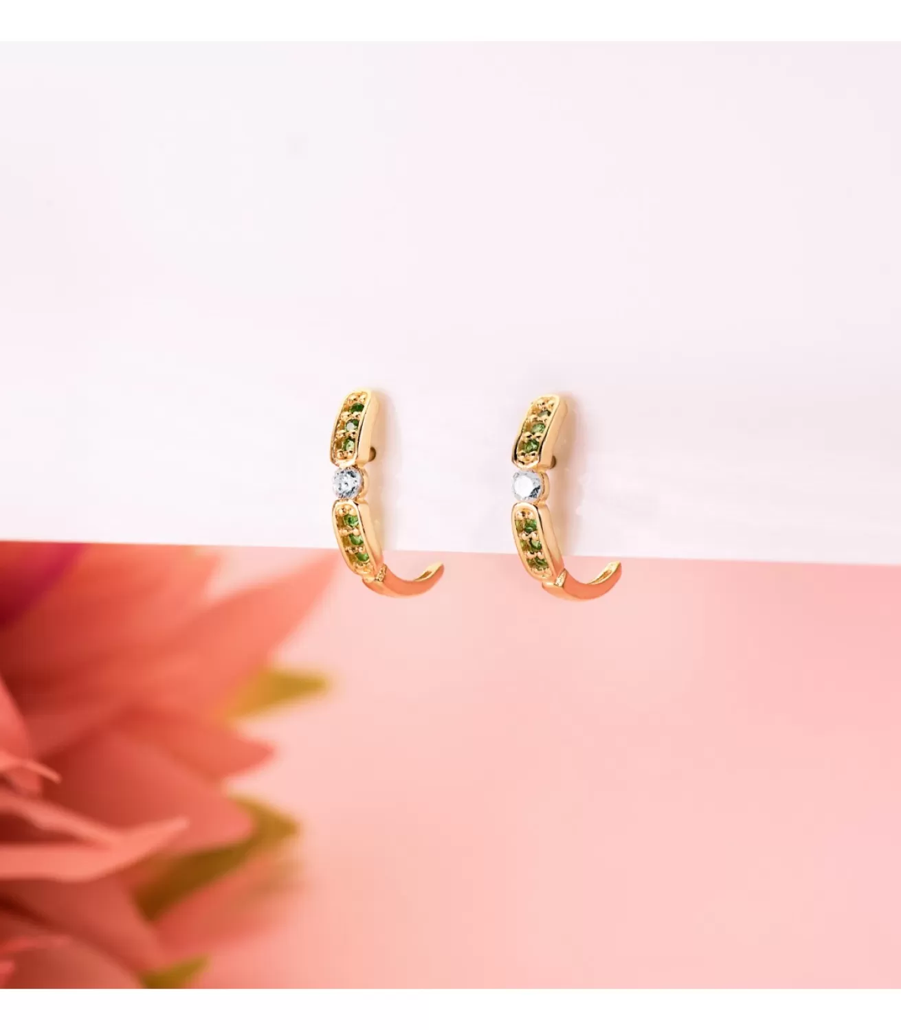Pendientes Mujer Brita Oro 18K Verde<Alda Joyeros Flash Sale