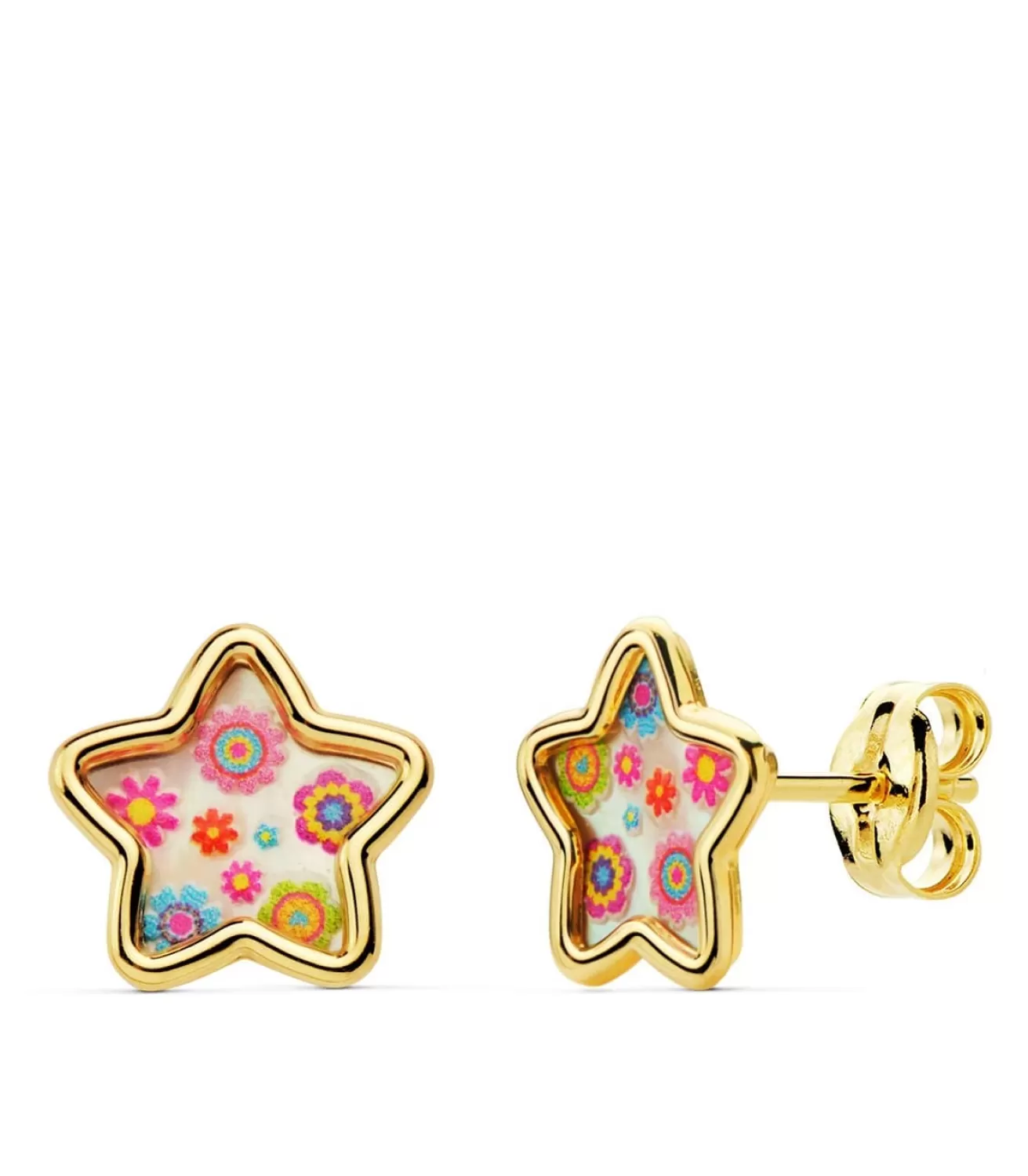 Pendientes Niña Aloha Oro 18K Estrella 8Mm<Alda Joyeros Cheap