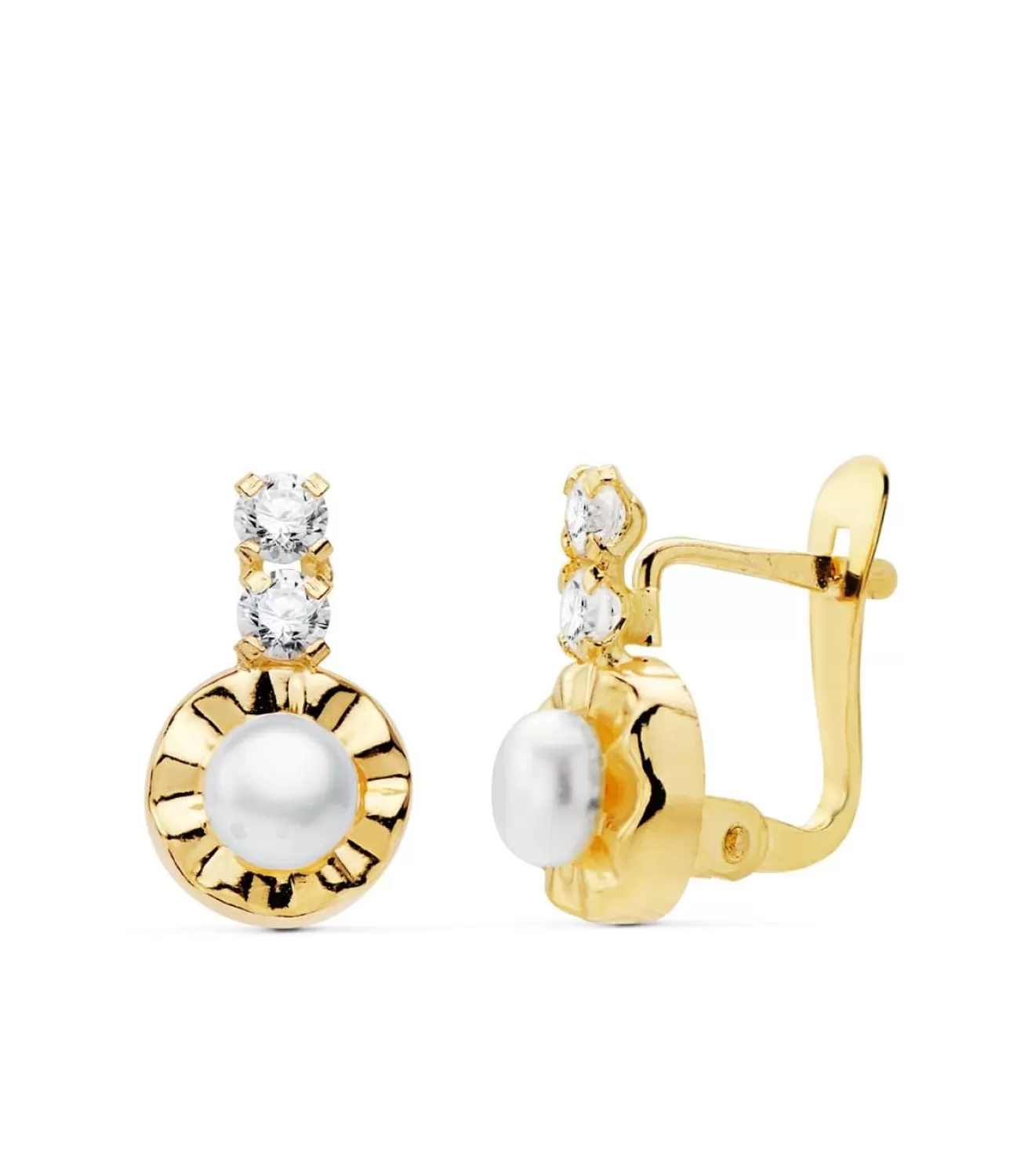 Pendientes Niña Comunion Manuela Oro 18K Perla<Alda Joyeros Online
