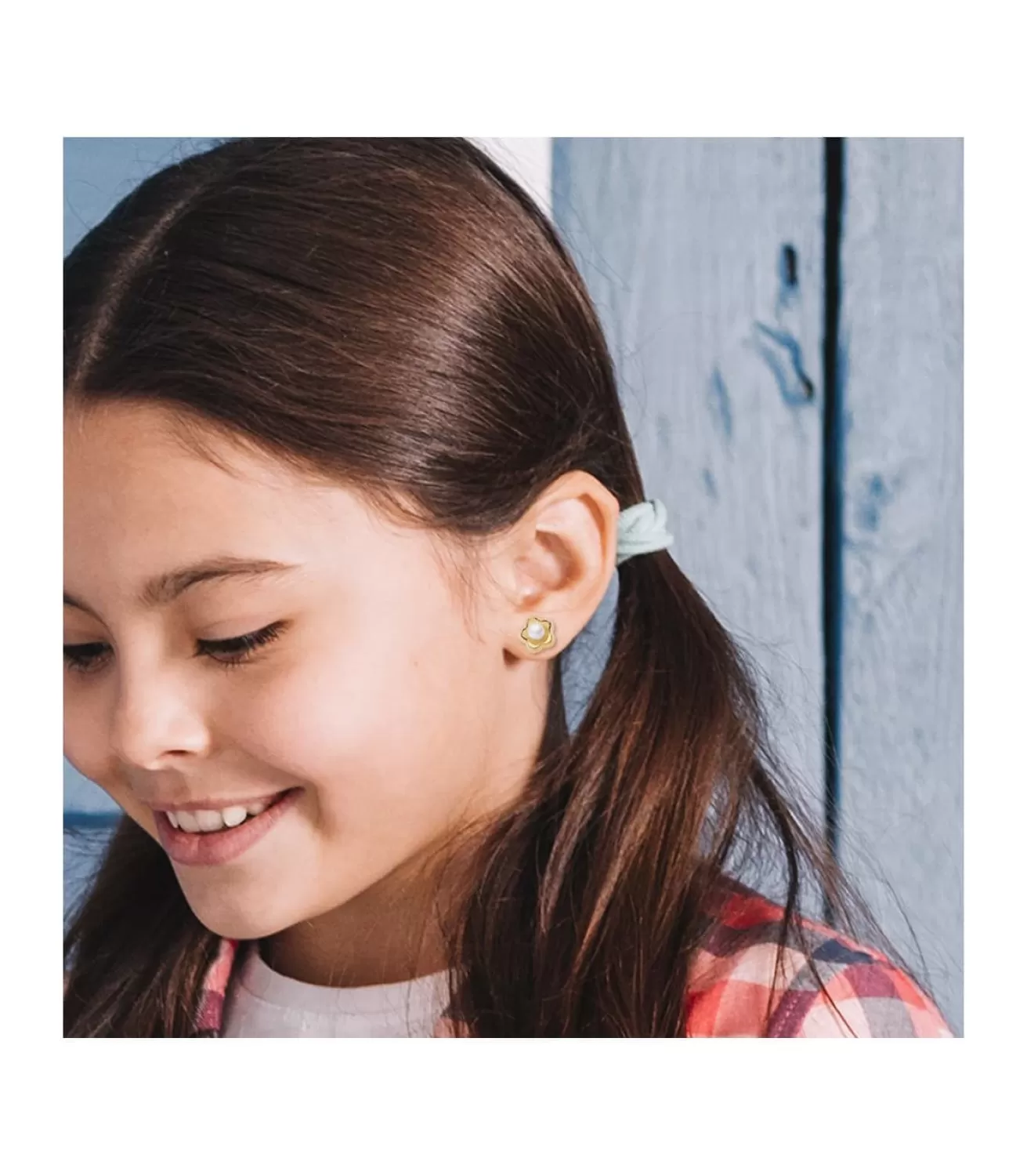 Pendientes Niña Flor Perla Oro Amarillo 18K 8 Mm<Alda Joyeros Hot