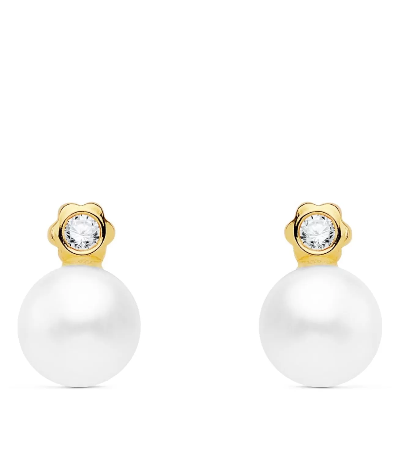 Pendientes Niña Imelda Oro Amarillo 18K Tu Y Yo<Alda Joyeros Store