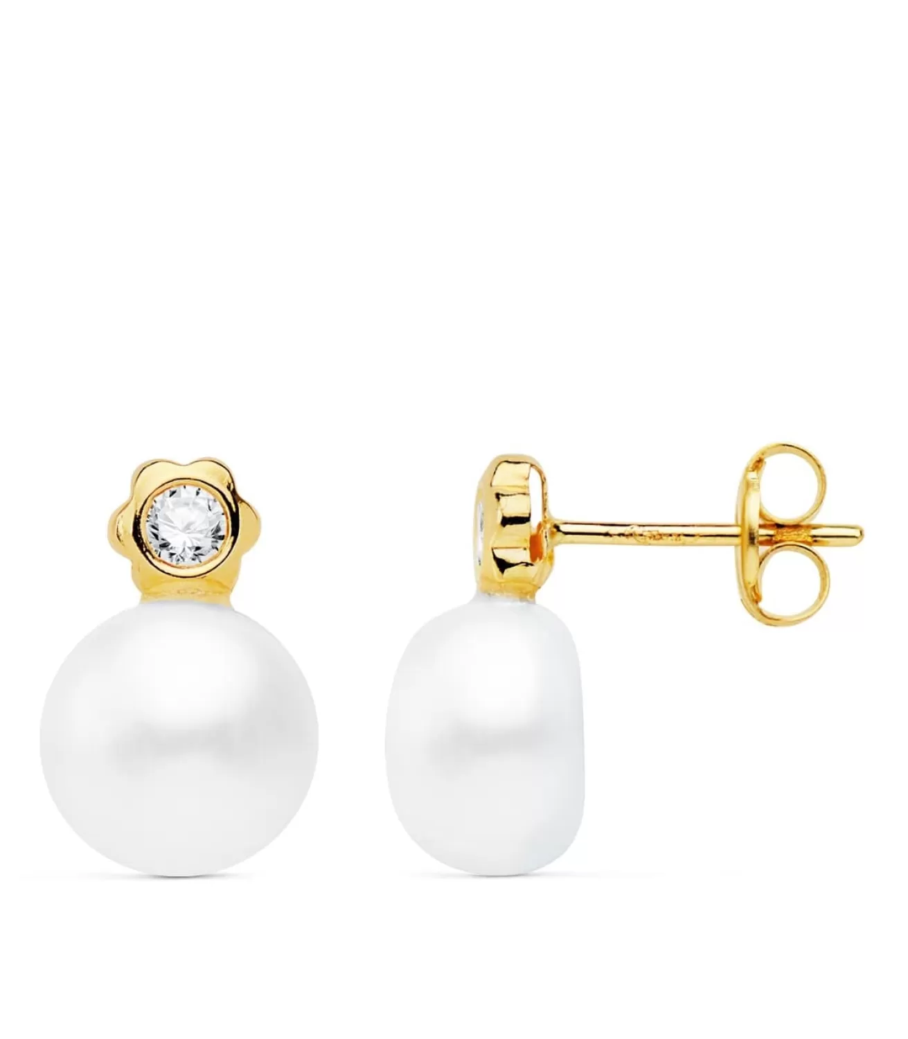 Pendientes Niña Imelda Oro Amarillo 18K Tu Y Yo<Alda Joyeros Store