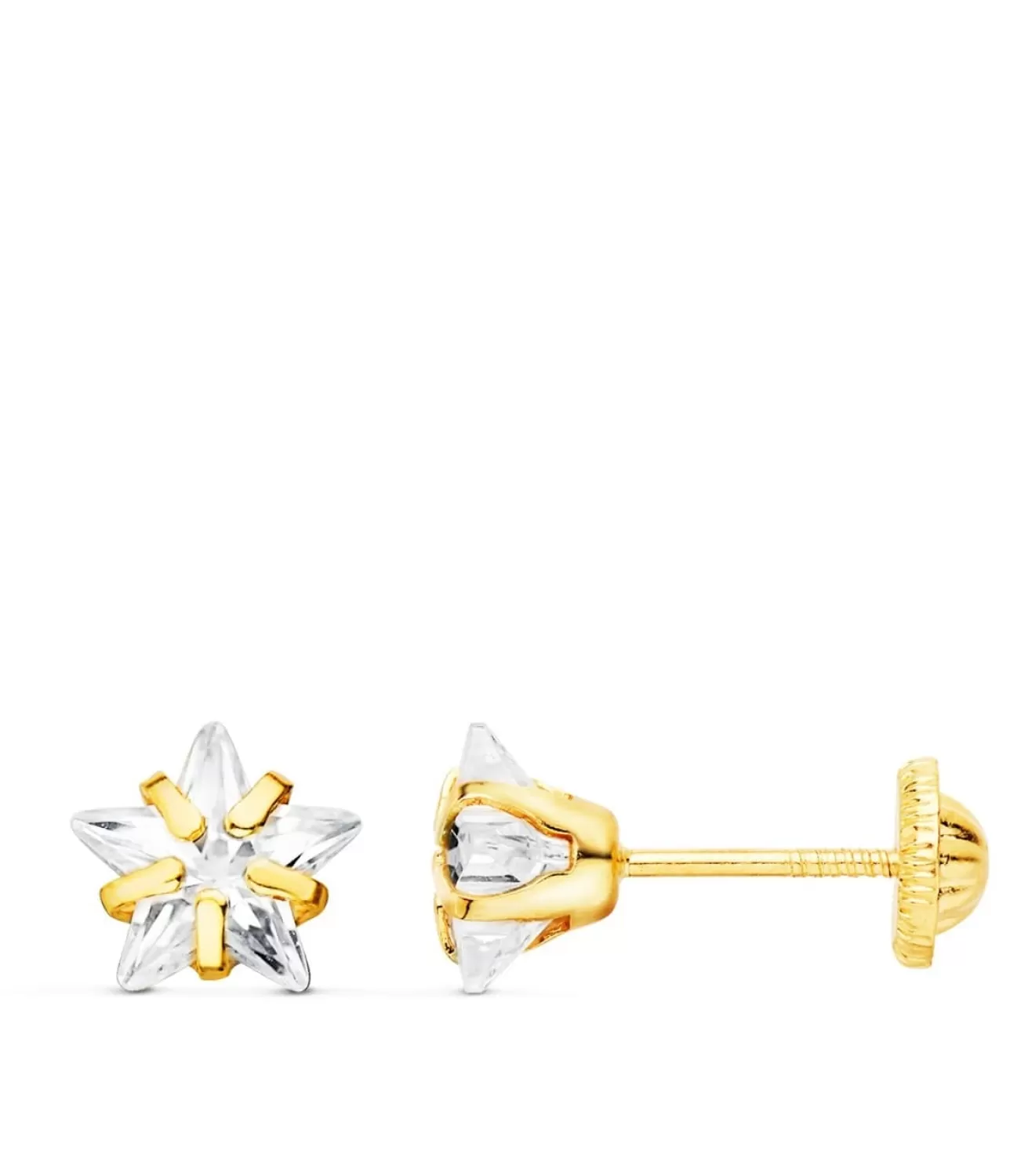Pendientes Niña Oro 18K Emily Circonita 6.5Mm<Alda Joyeros Clearance