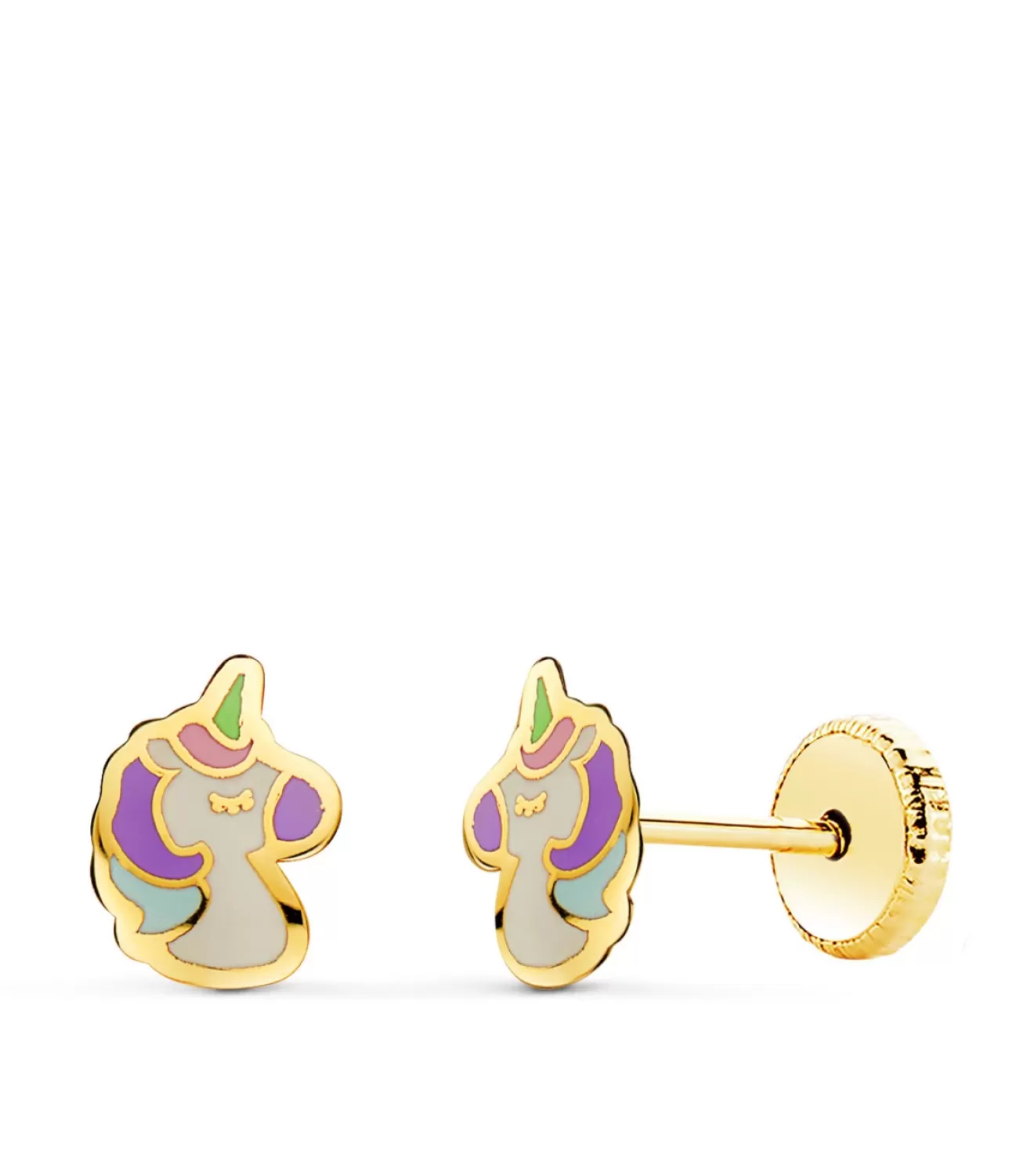 Pendientes Niña Unicornio Oro Amarillo 18K<Alda Joyeros Cheap