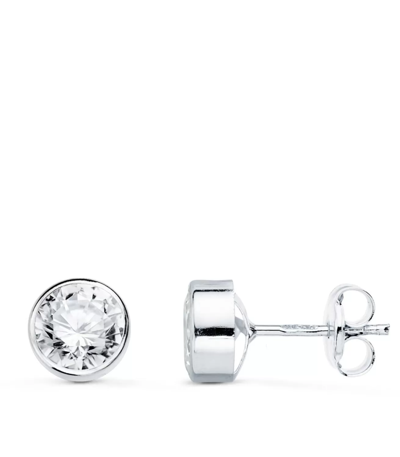 Pendientes Noly Oro Blanco 18 K 6 Mm<Alda Joyeros Cheap