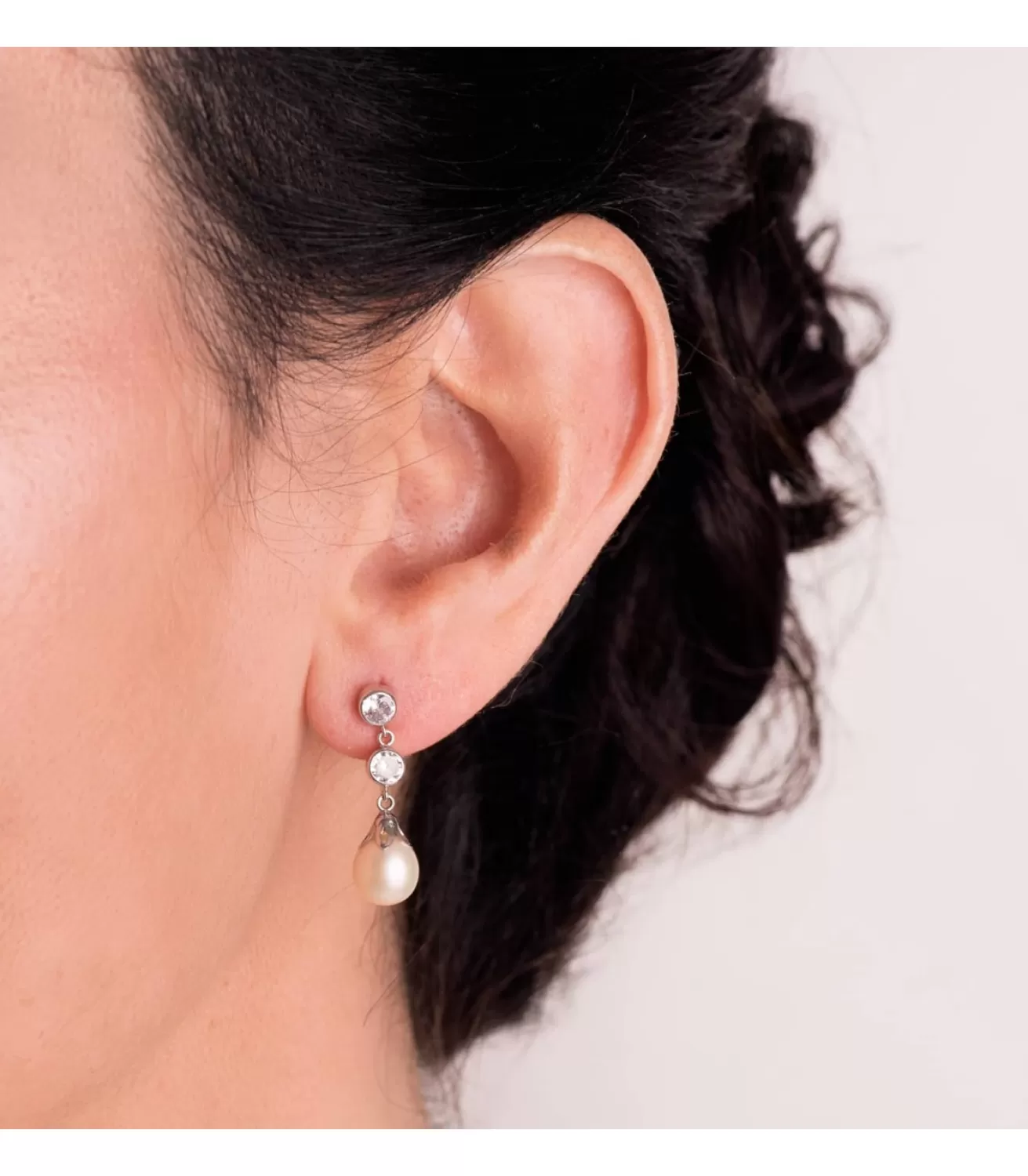 Pendientes Novia Blake Oro Blanco 18K Perla<Alda Joyeros Sale