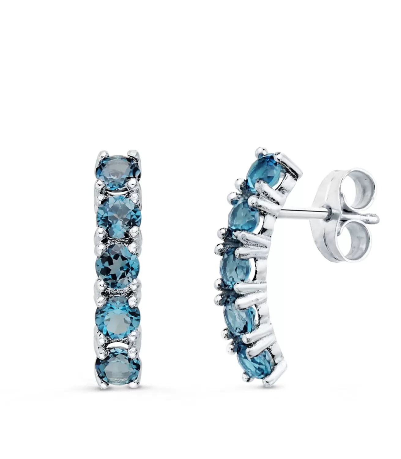 Pendientes Novia Chara Oro 18K Topacio London Blue<Alda Joyeros Outlet