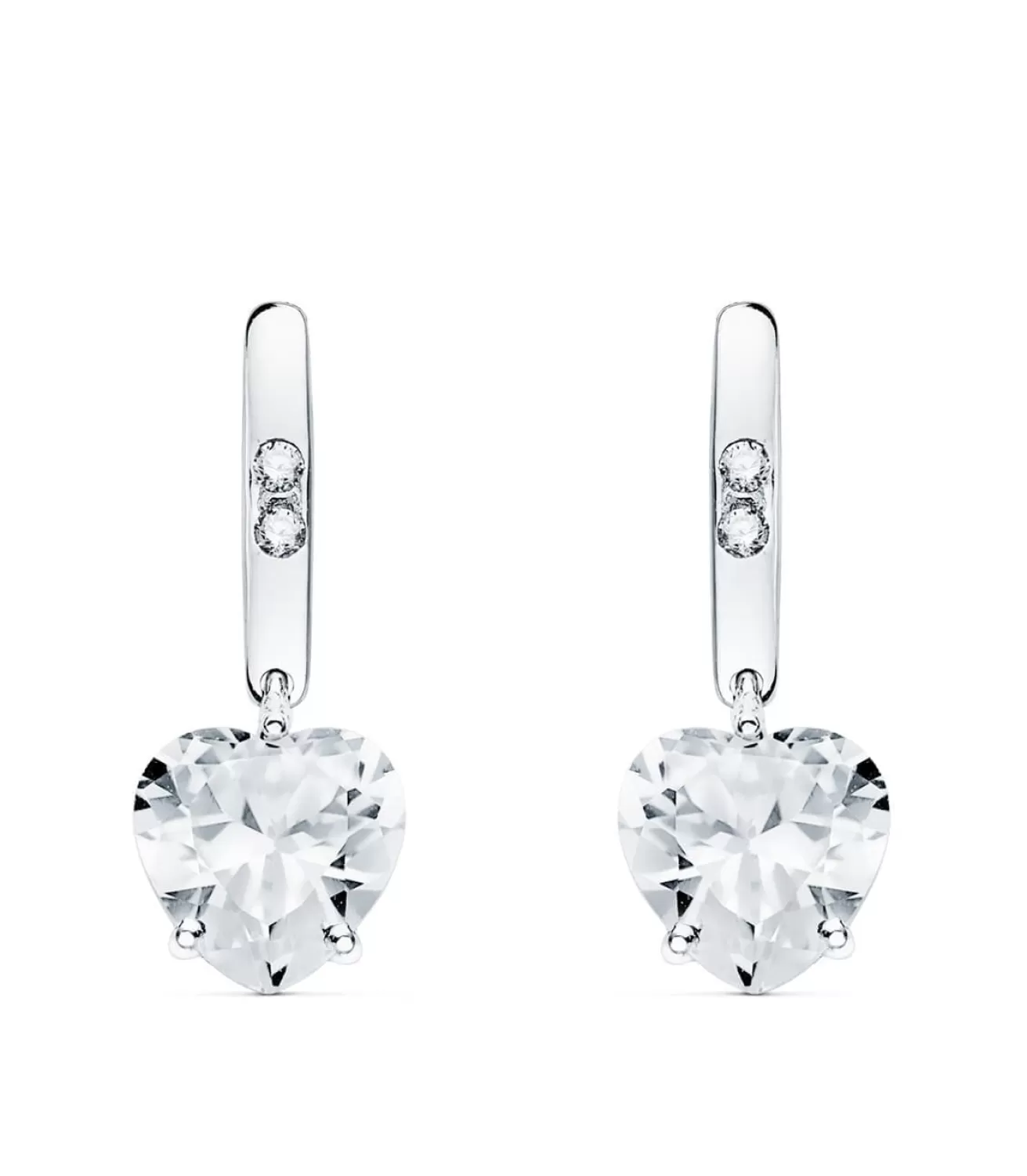 Pendientes Novia Colette Oro Blanco 18K Corazon<Alda Joyeros Online