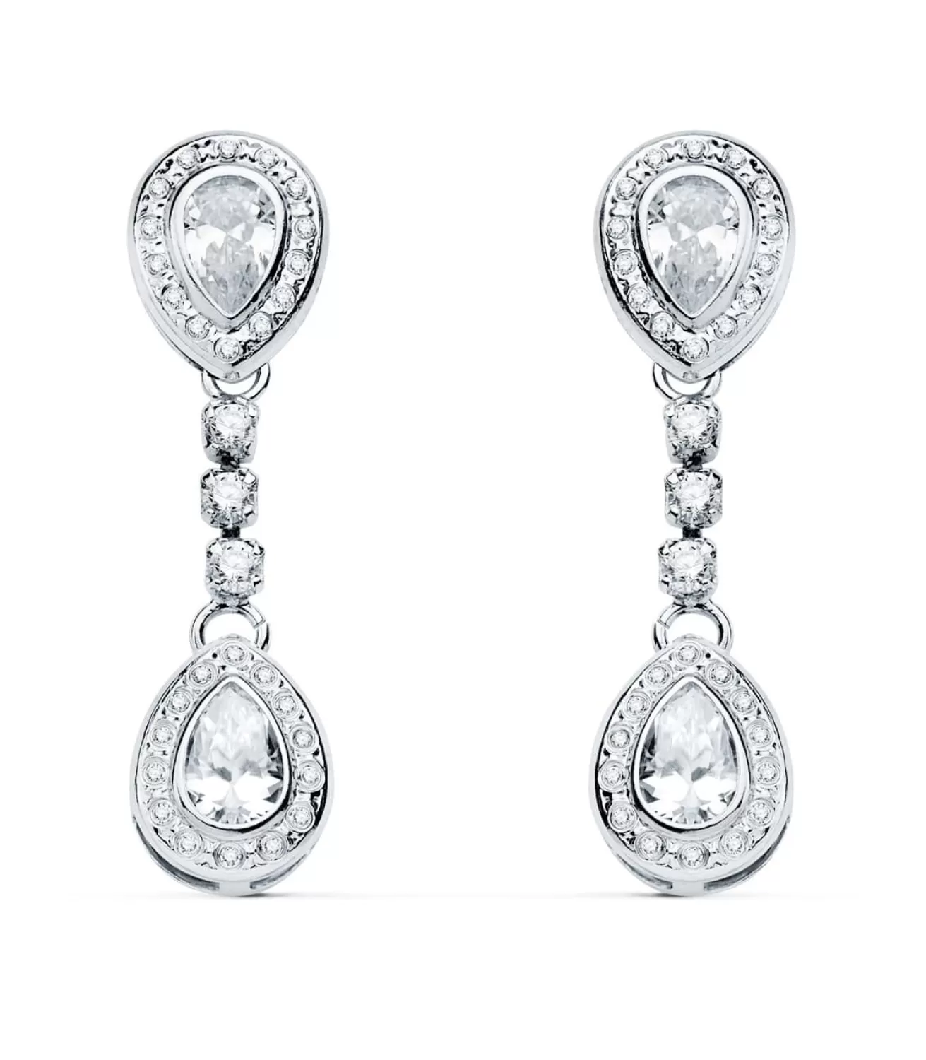 Pendientes Novia Grace Oro Blanco 18K 30Mm<Alda Joyeros Best