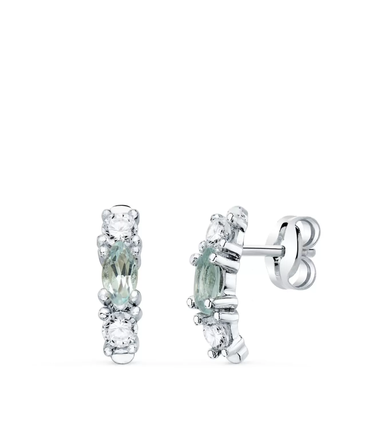 Pendientes Novia Hadar Oro 18K Topacio Azul<Alda Joyeros Online