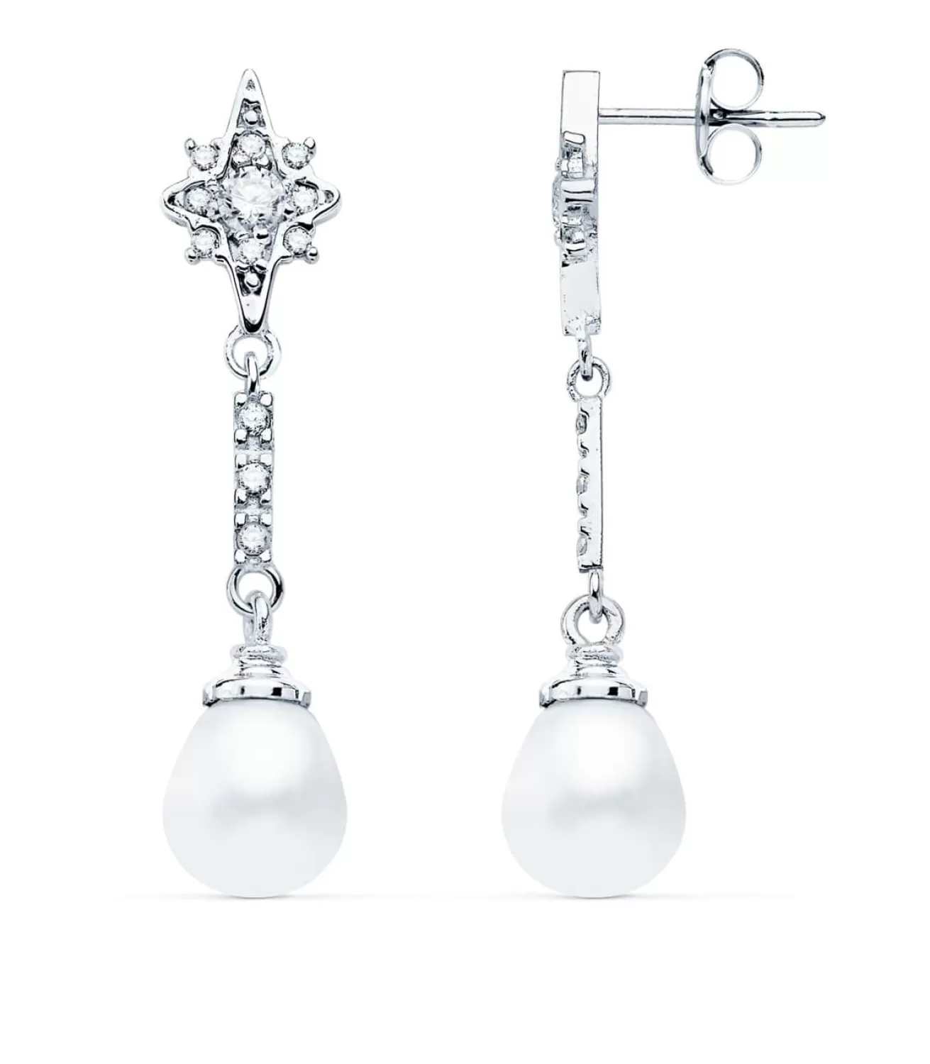 Pendientes Novia Iraide Oro Blanco 18K Perla<Alda Joyeros Cheap