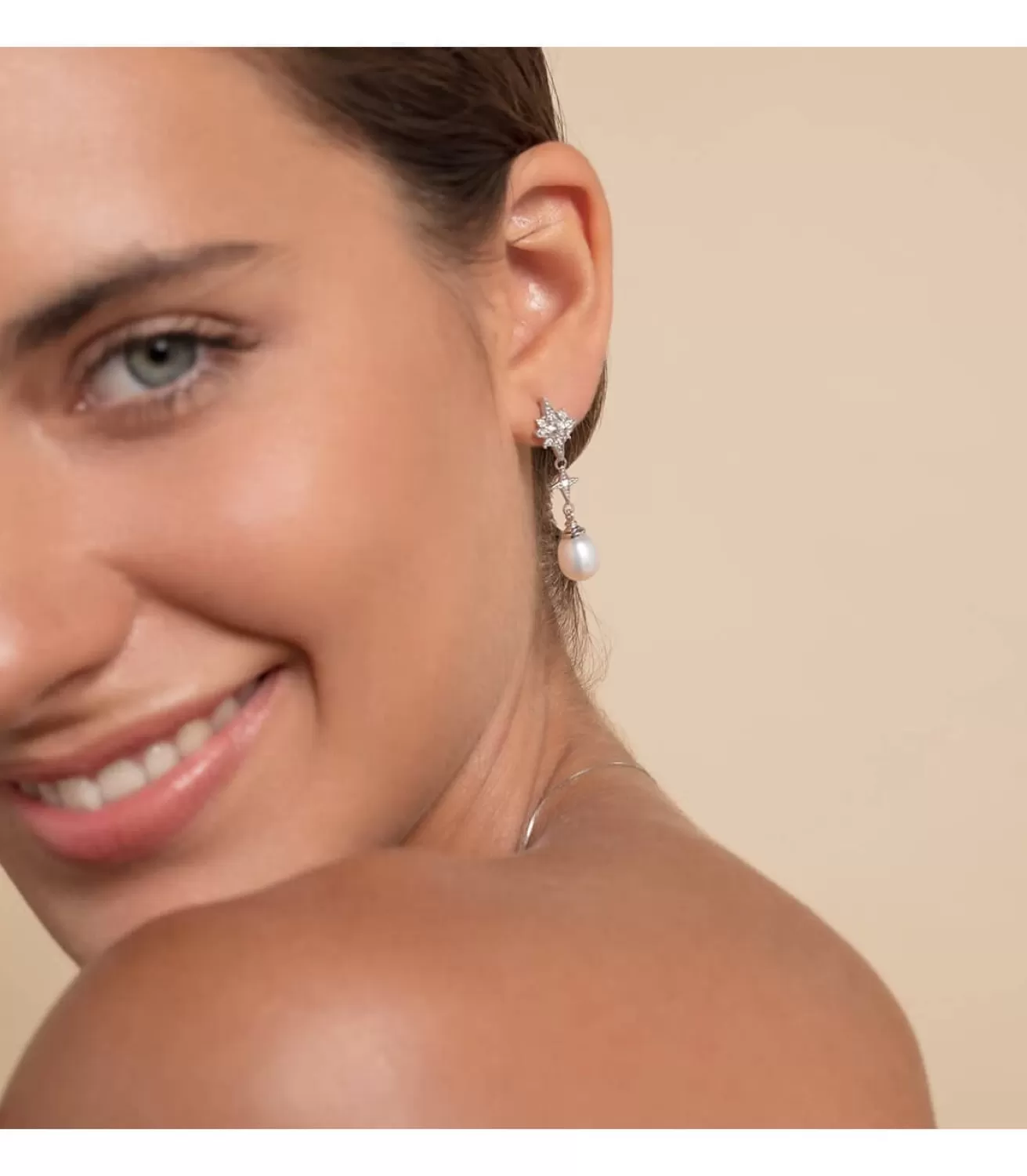 Pendientes Novia Loreto Oro Blanco 18K Perla<Alda Joyeros Best Sale