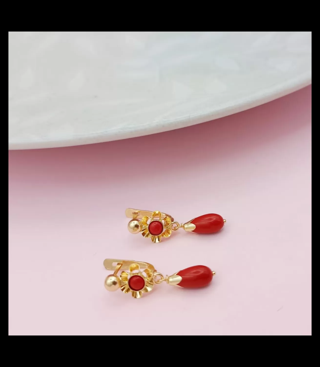 Pendientes Oro 18K Cubana Coralina<Alda Joyeros Fashion