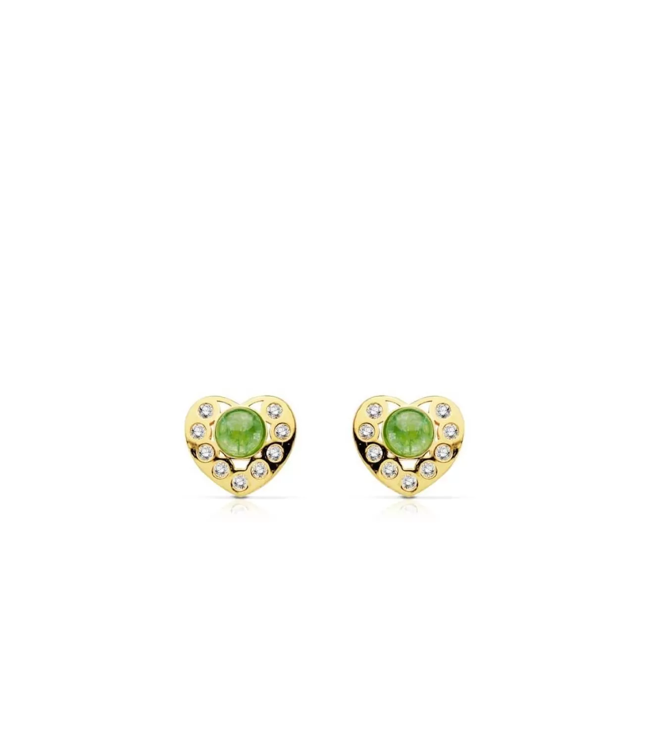 Pendientes Oro Amarillo Denia 18 Ktes Verde<Alda Joyeros Outlet