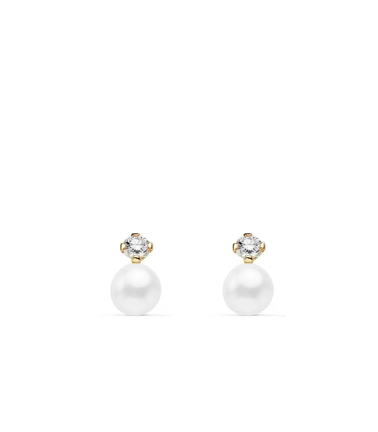 Pendientes Oro Amarillo Elda Perla 4 Mm 18 Ktes<Alda Joyeros New