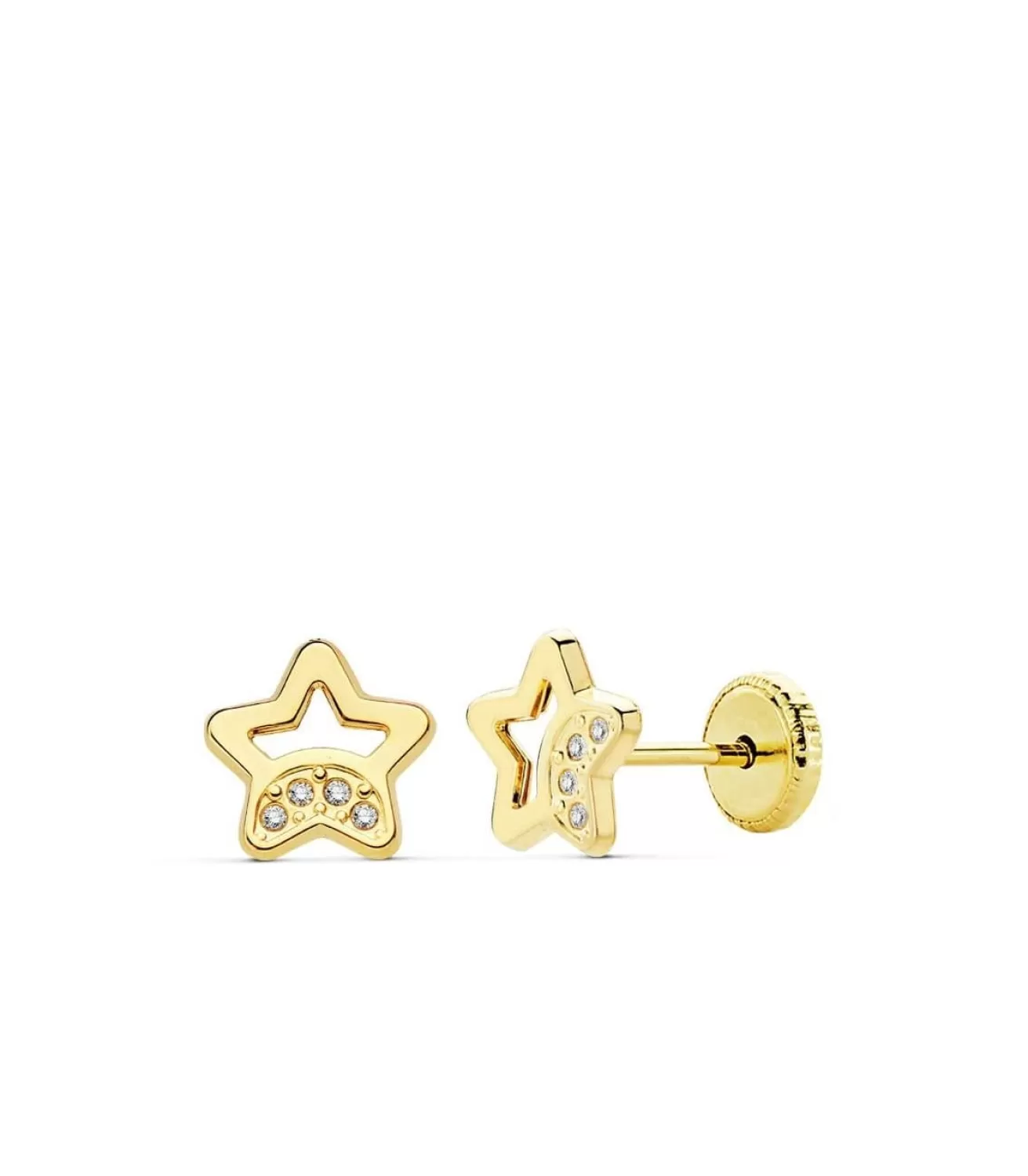 Pendientes Oro Ariadna Estrella 18 Ktes<Alda Joyeros Online