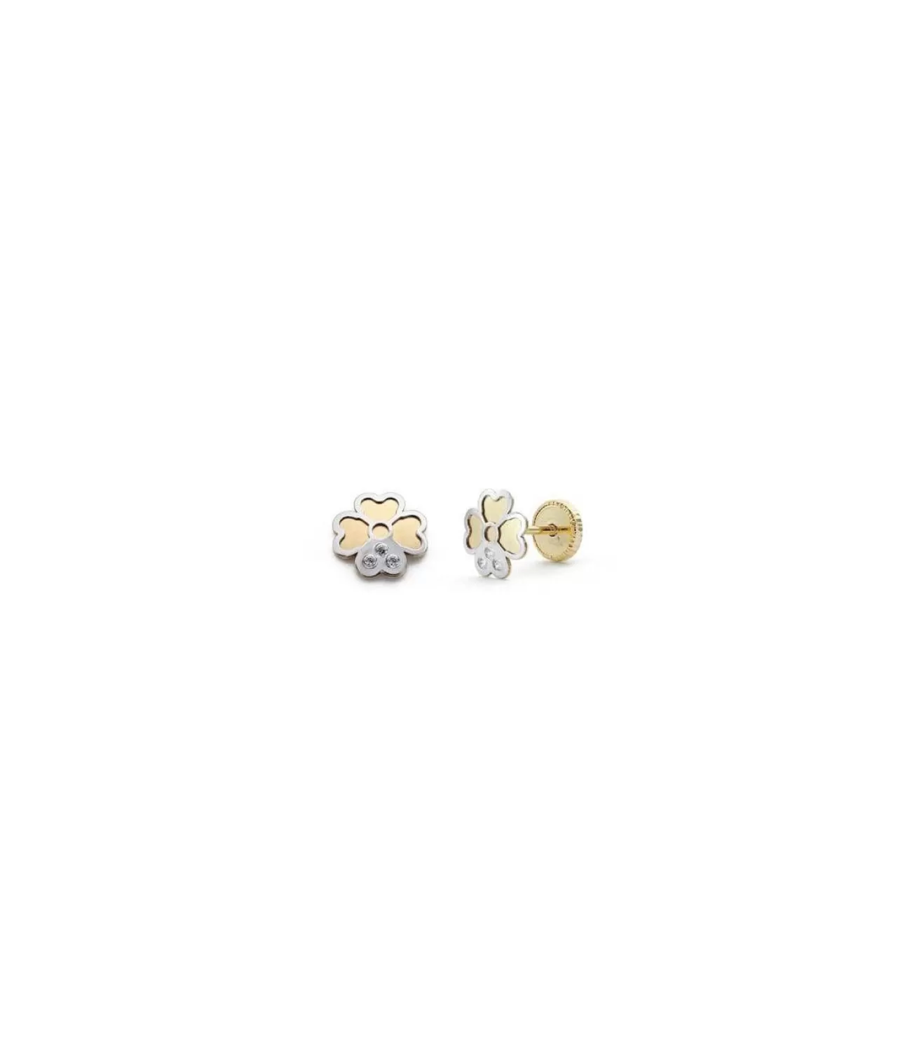 Pendientes Oro Bicolor Daria 18 Ktes<Alda Joyeros Online