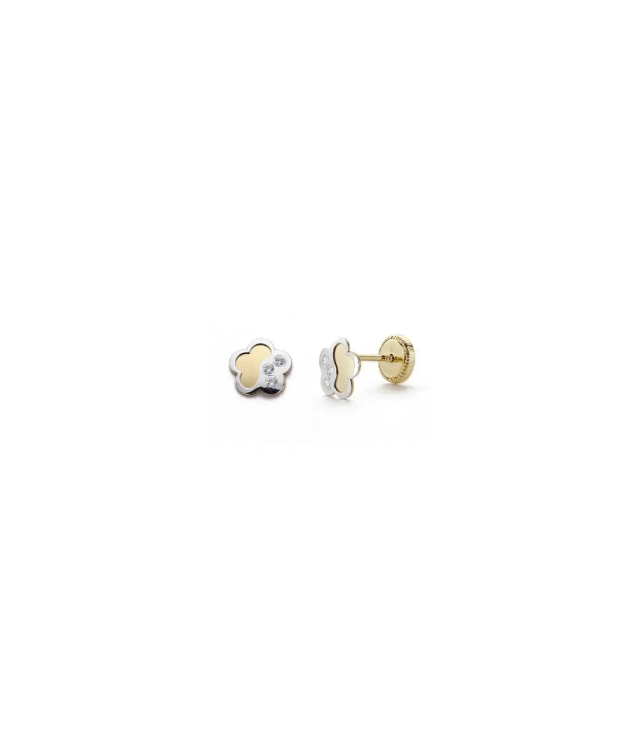 Pendientes Oro Bicolor Jaima 18 Ktes<Alda Joyeros Cheap
