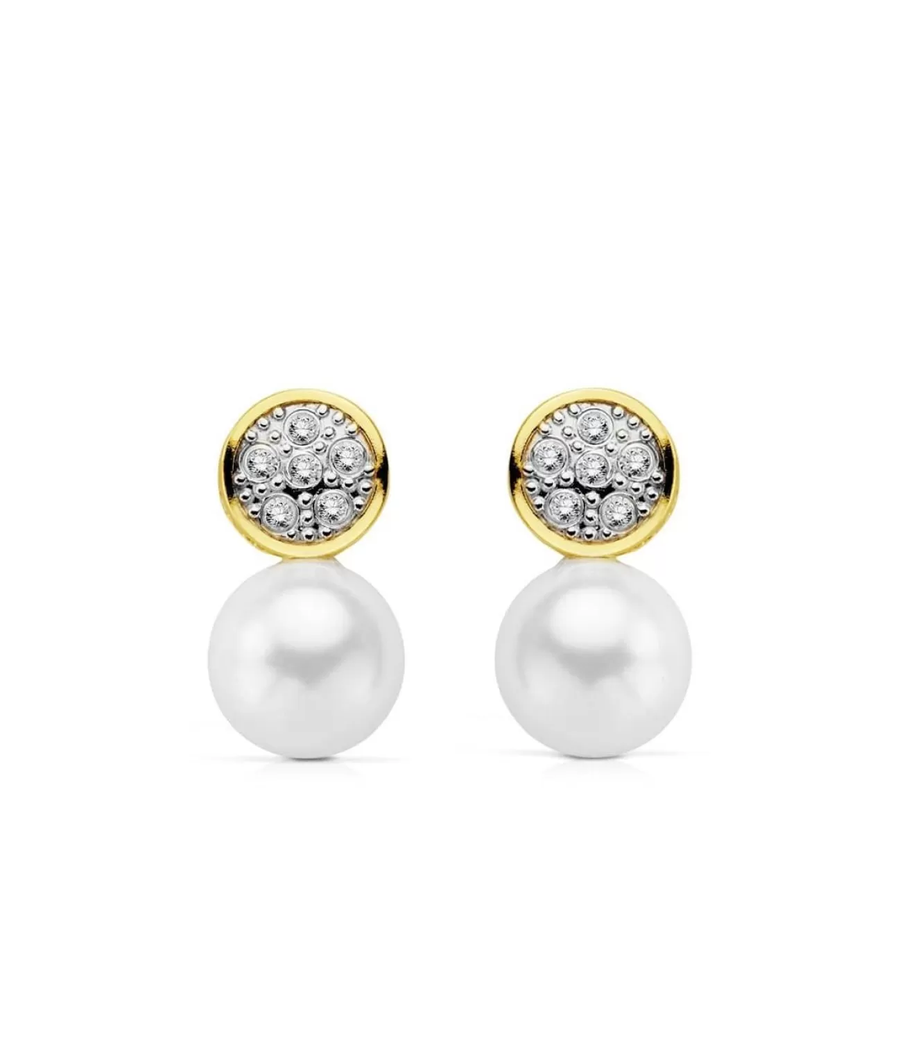 Pendientes Oro Bicolor Libia 18 Ktes<Alda Joyeros Cheap