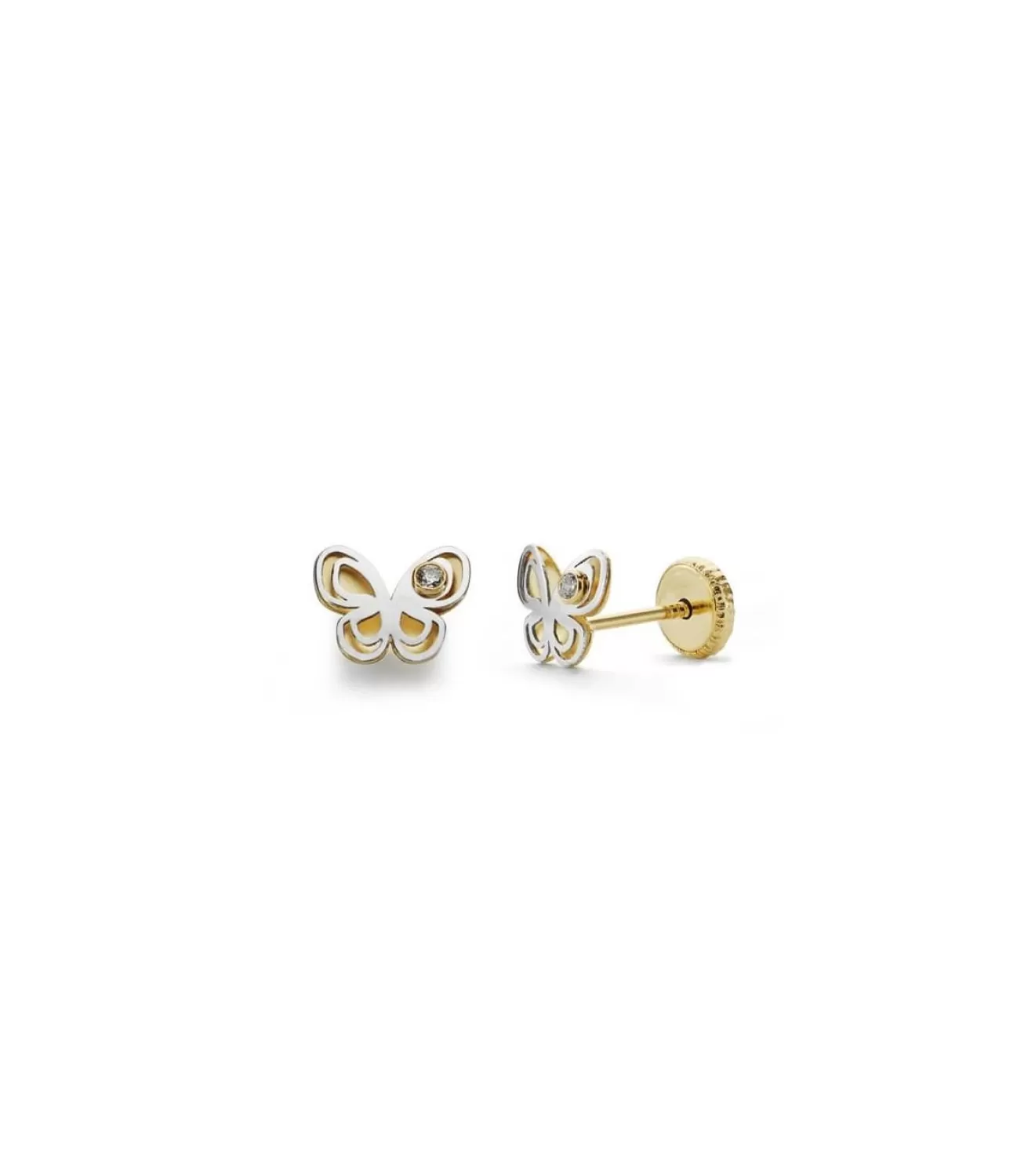 Pendientes Oro Bicolor Roxana 18 Ktes<Alda Joyeros Flash Sale