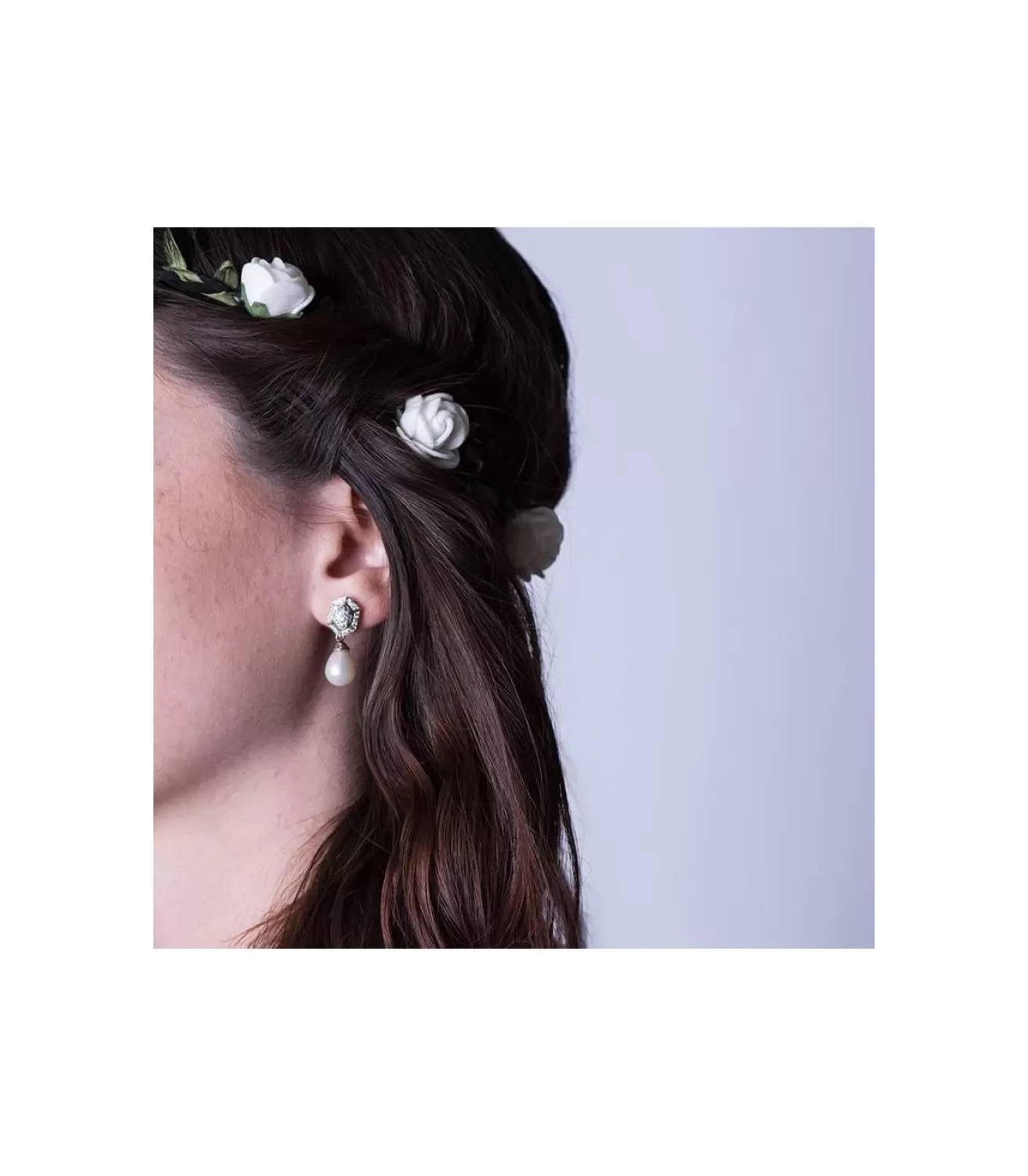 Pendientes Oro Blanco 18 Ktes Largos Perlas. Mod. Toulouse<Alda Joyeros Flash Sale