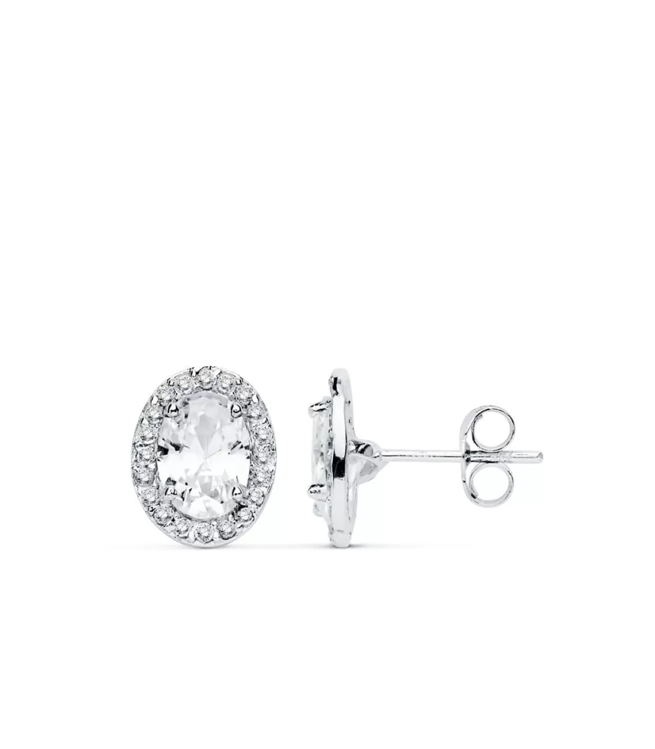 Pendientes Oro Blanco Alessia Circonita 18 Ktes<Alda Joyeros Online