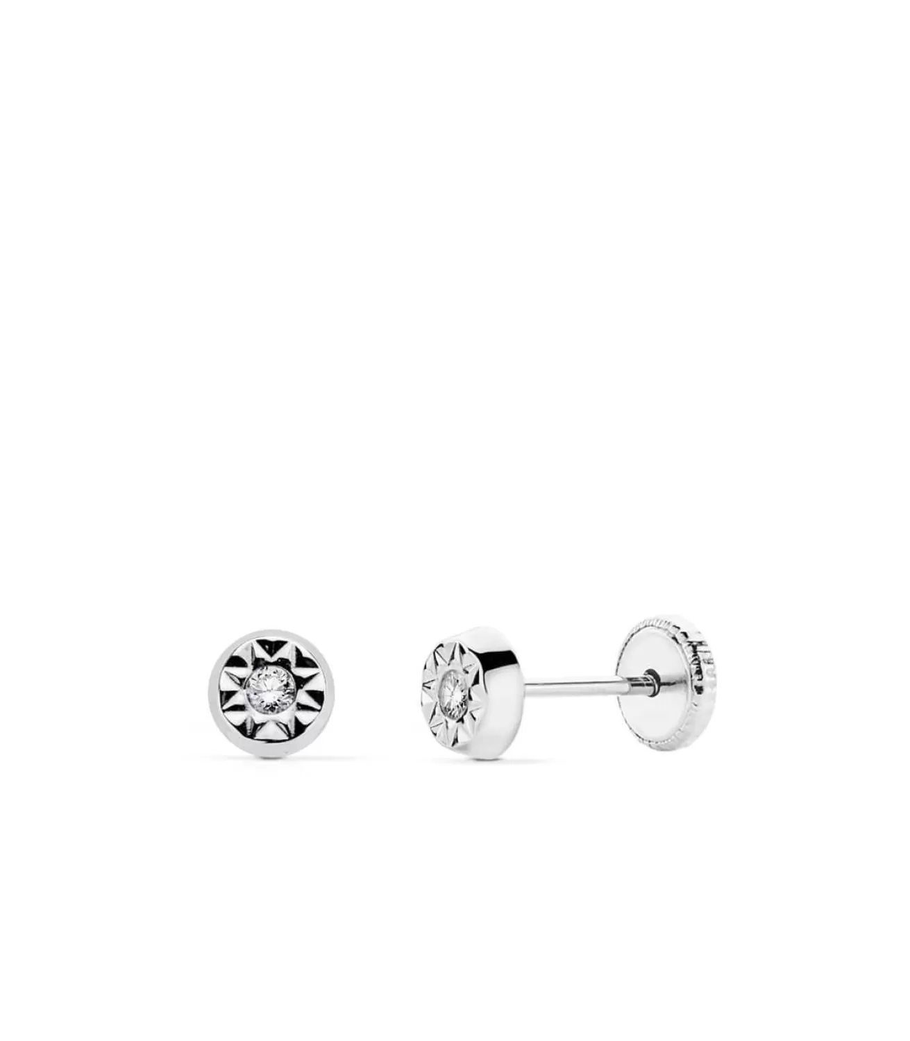 Pendientes Oro Blanco Antonela 5 Mm 18 Ktes<Alda Joyeros Discount