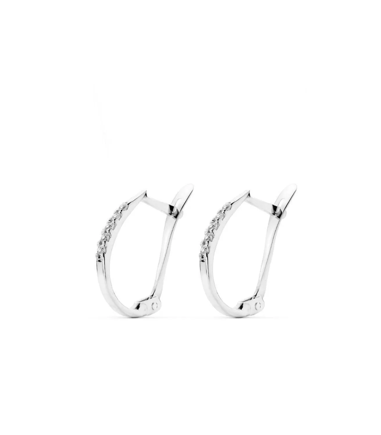 Pendientes Oro Blanco Edna 18 Ktes<Alda Joyeros Shop