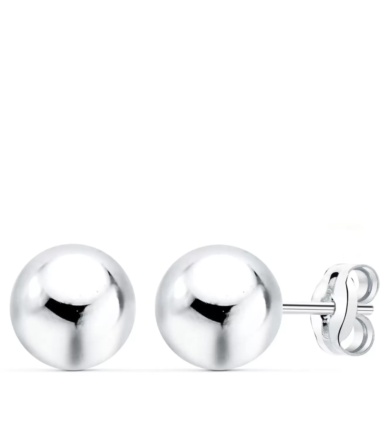 Pendientes Oro Blanco Emma 7 Mm 18 Ktes<Alda Joyeros Fashion
