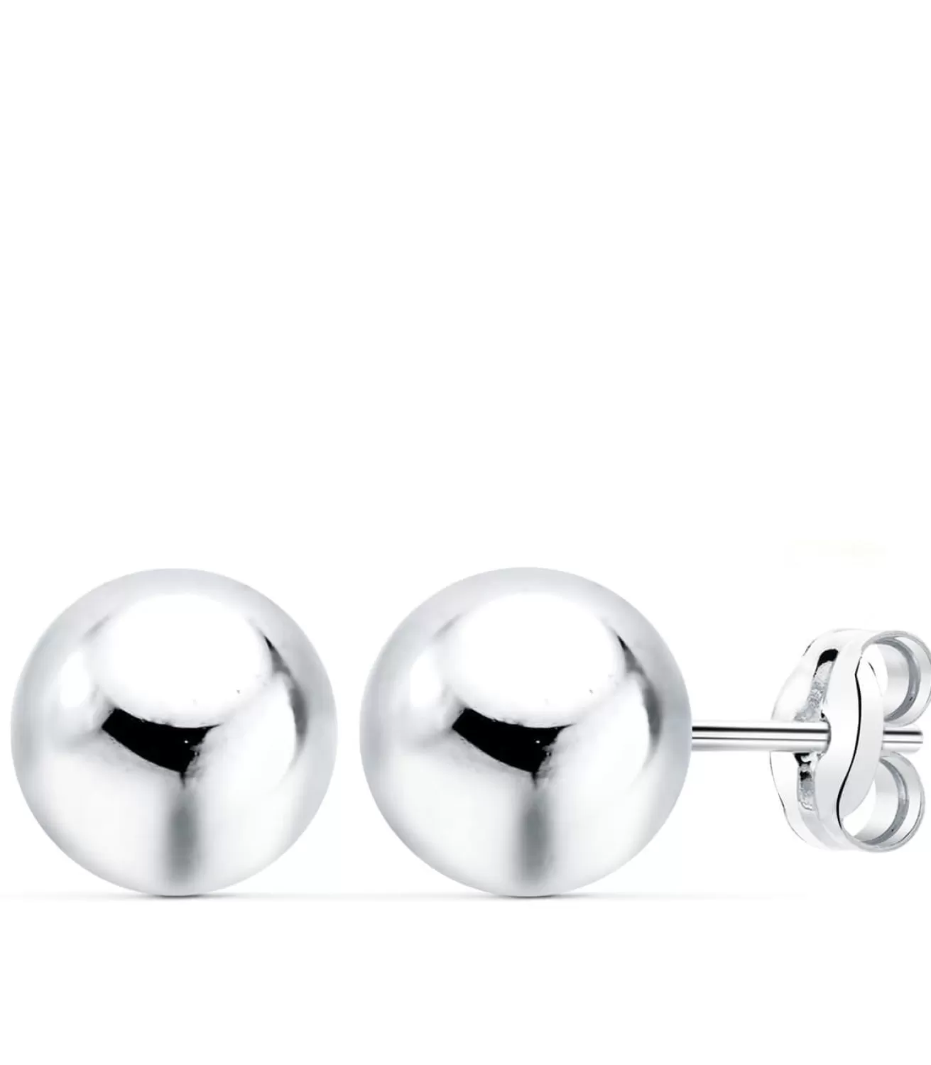 Pendientes Oro Blanco Emma 8 Mm 18 Ktes<Alda Joyeros Online