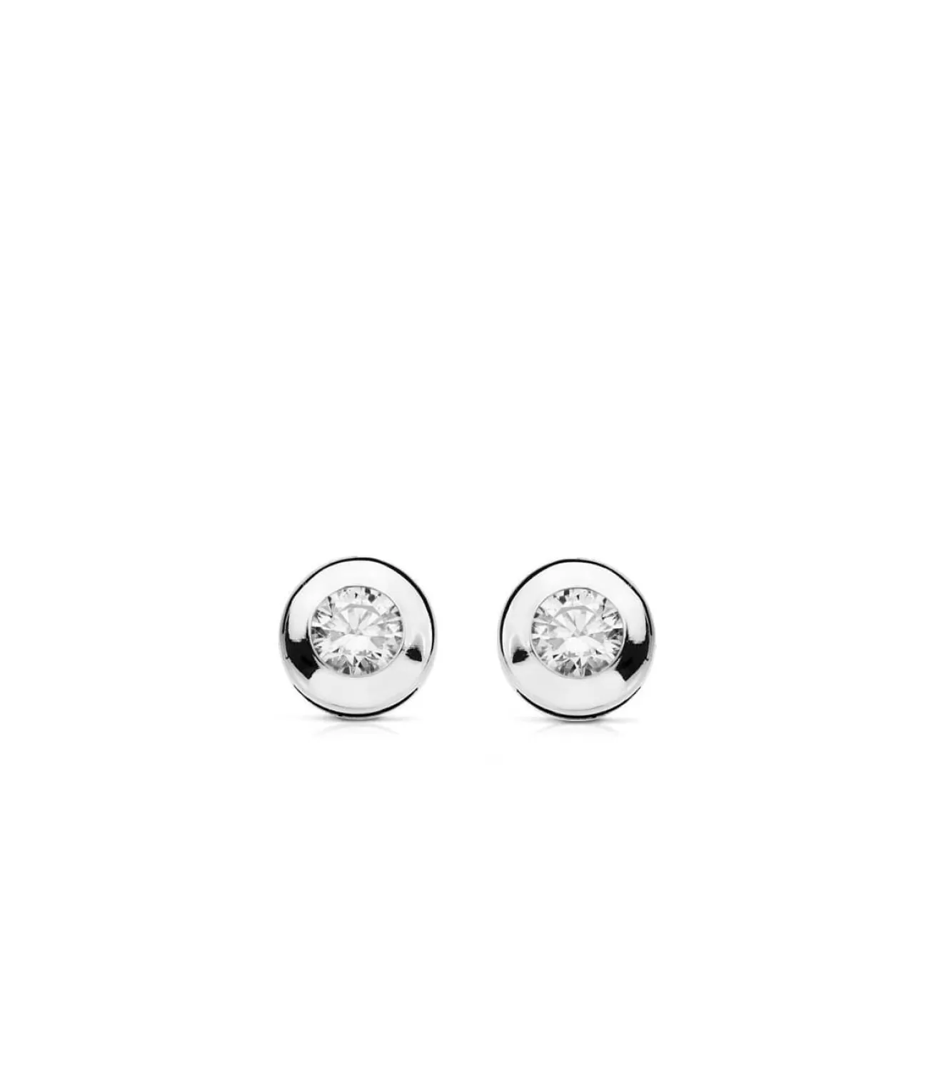 Pendientes Oro Blanco Mercedes 7 Mm 18 Ktes<Alda Joyeros Online