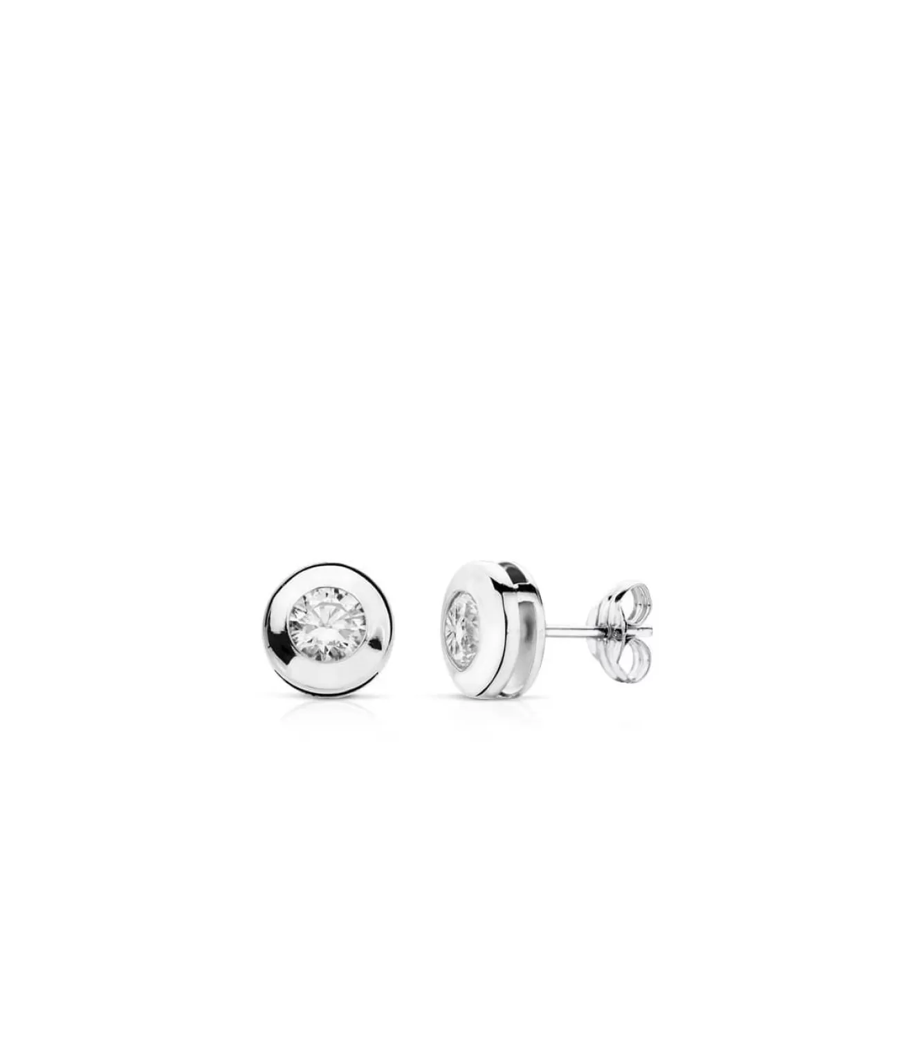 Pendientes Oro Blanco Mercedes 7 Mm 18 Ktes<Alda Joyeros Online