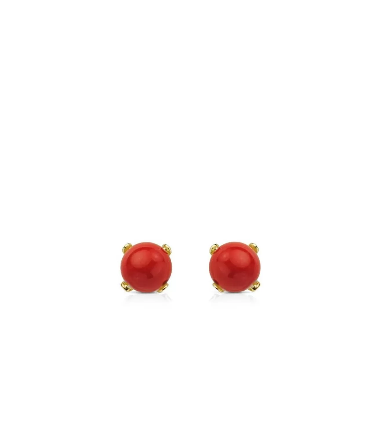 Pendientes Oro Marianela Coral 4Mm 18 Ktes<Alda Joyeros Online