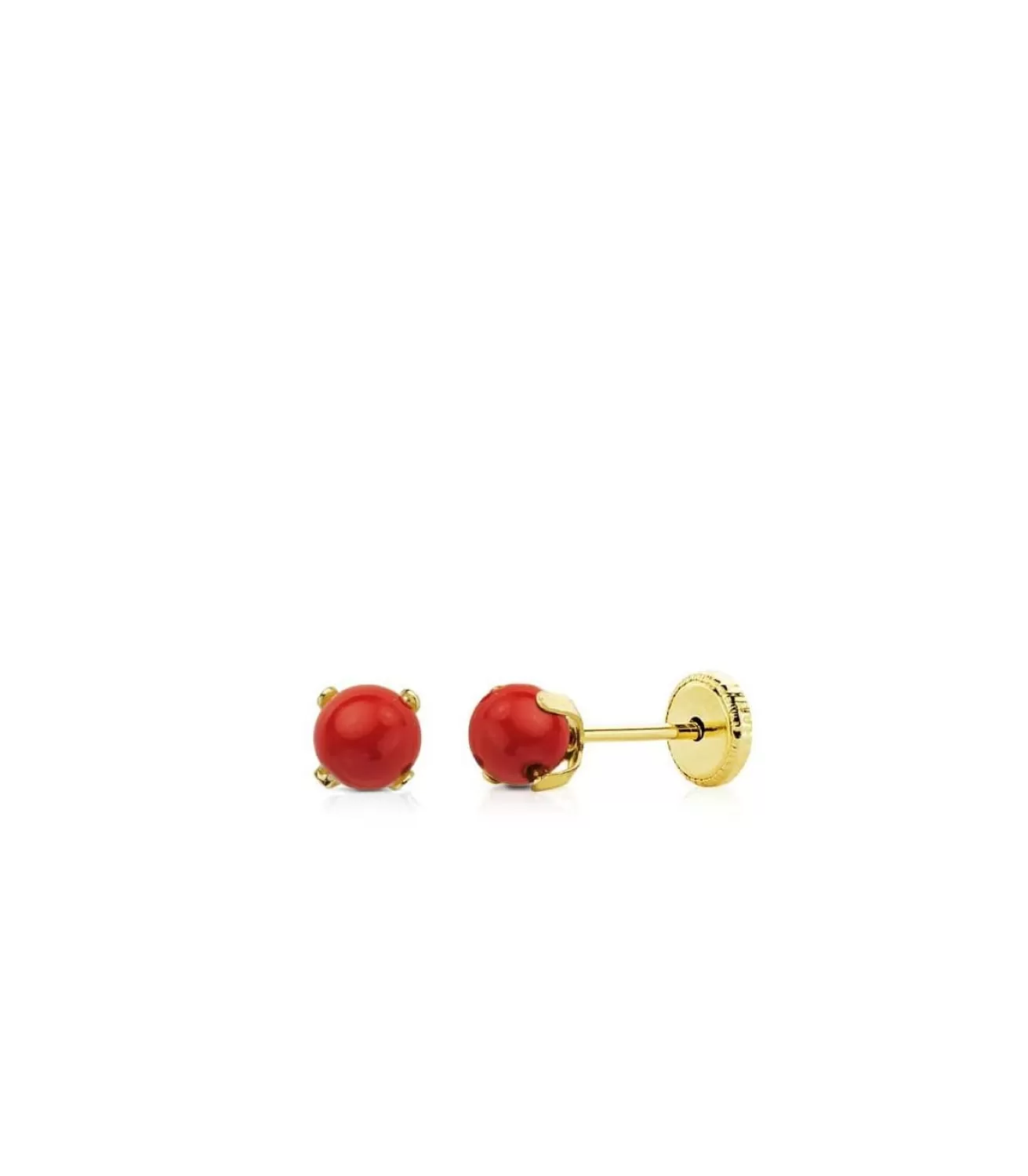 Pendientes Oro Marianela Coral 4Mm 18 Ktes<Alda Joyeros Online