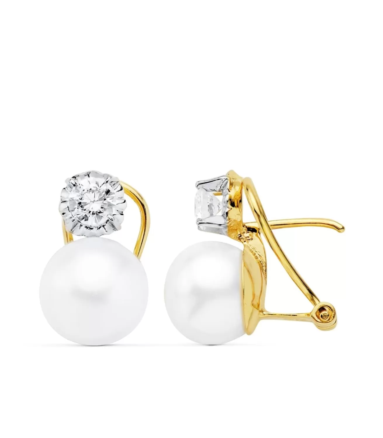 Pendientes Perla Cultivada Oro Amarillo 18 K 9,5 Mm<Alda Joyeros New
