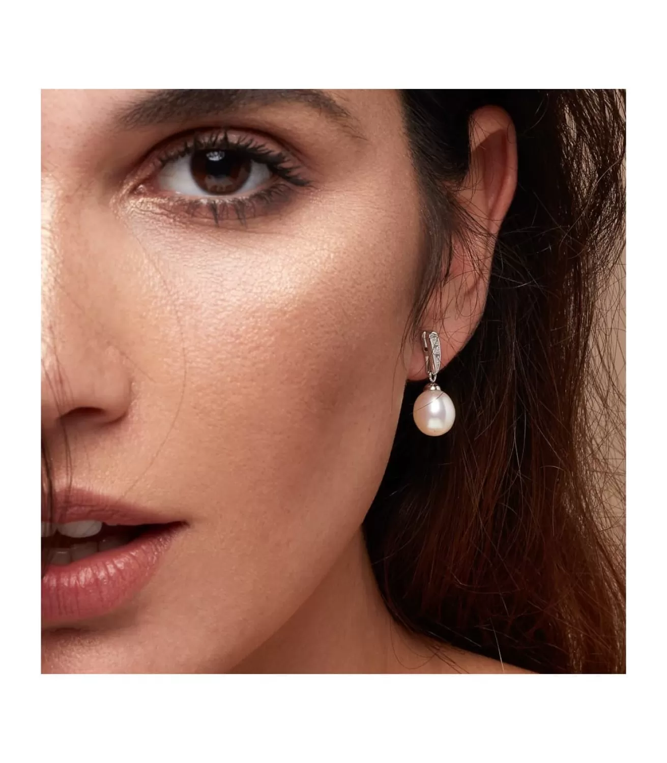 Pendientes Perlas Lagrima Oro Blanco 24 Mm<Alda Joyeros Shop