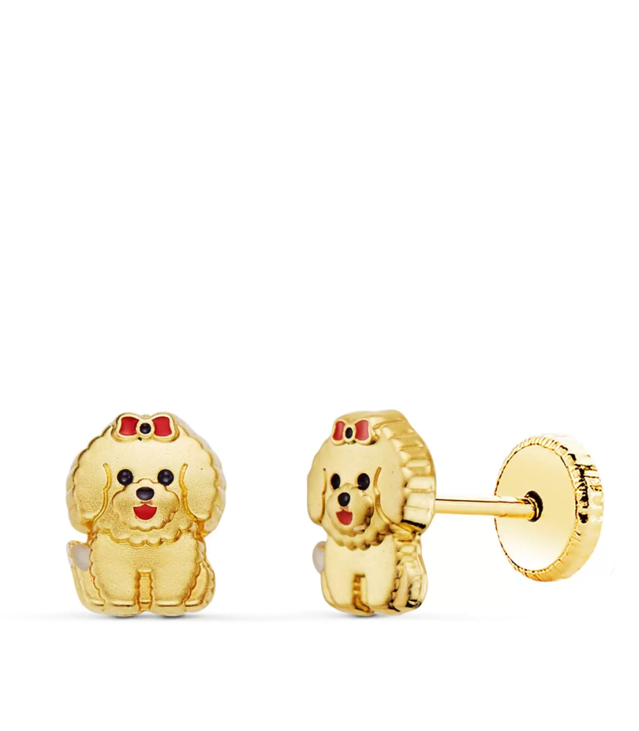 Pendientes Perro De Niña Oro 18K 6 Mm<Alda Joyeros Best Sale
