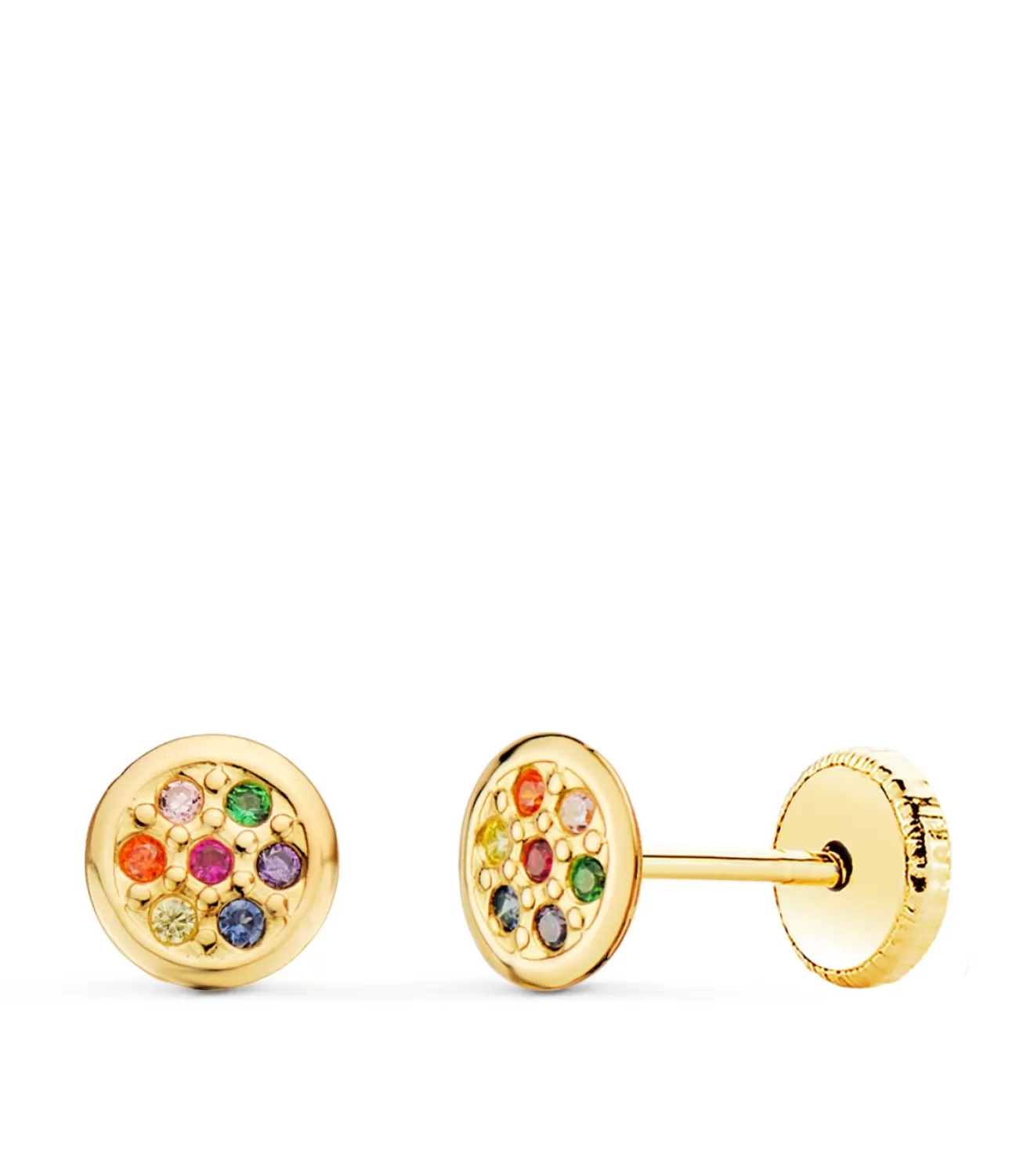 Pendientes Piedras Colores Oro 18K<Alda Joyeros Online