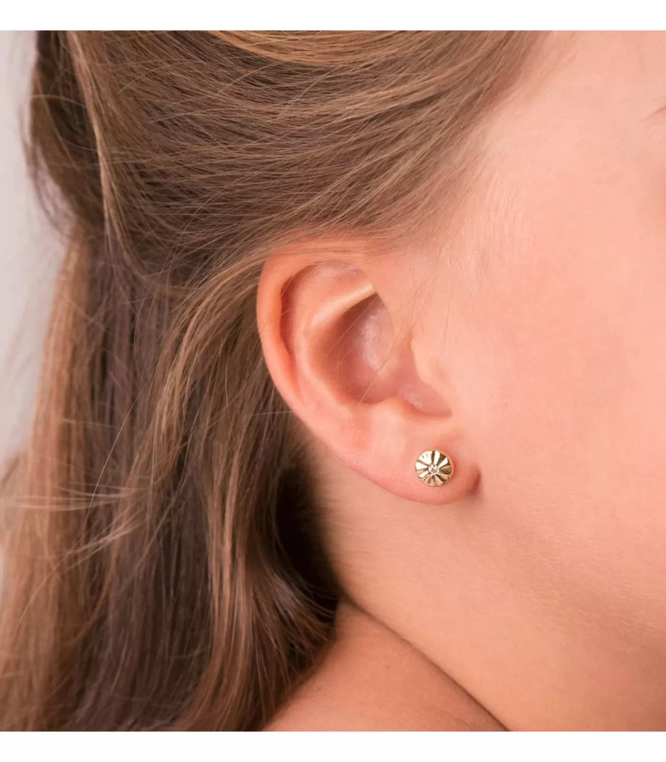 Pendientes Redondos Ondas Oro Amarillo 18K 6.5Mm<Alda Joyeros Fashion