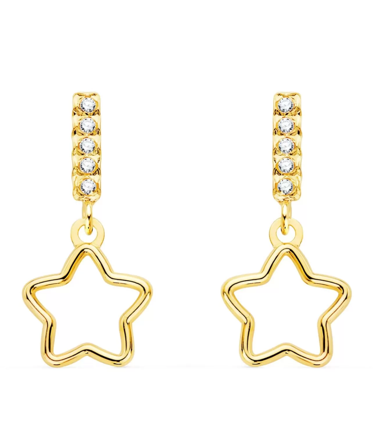 Pendientes Suli Oro Amarillo 18K Estrella<Alda Joyeros Fashion