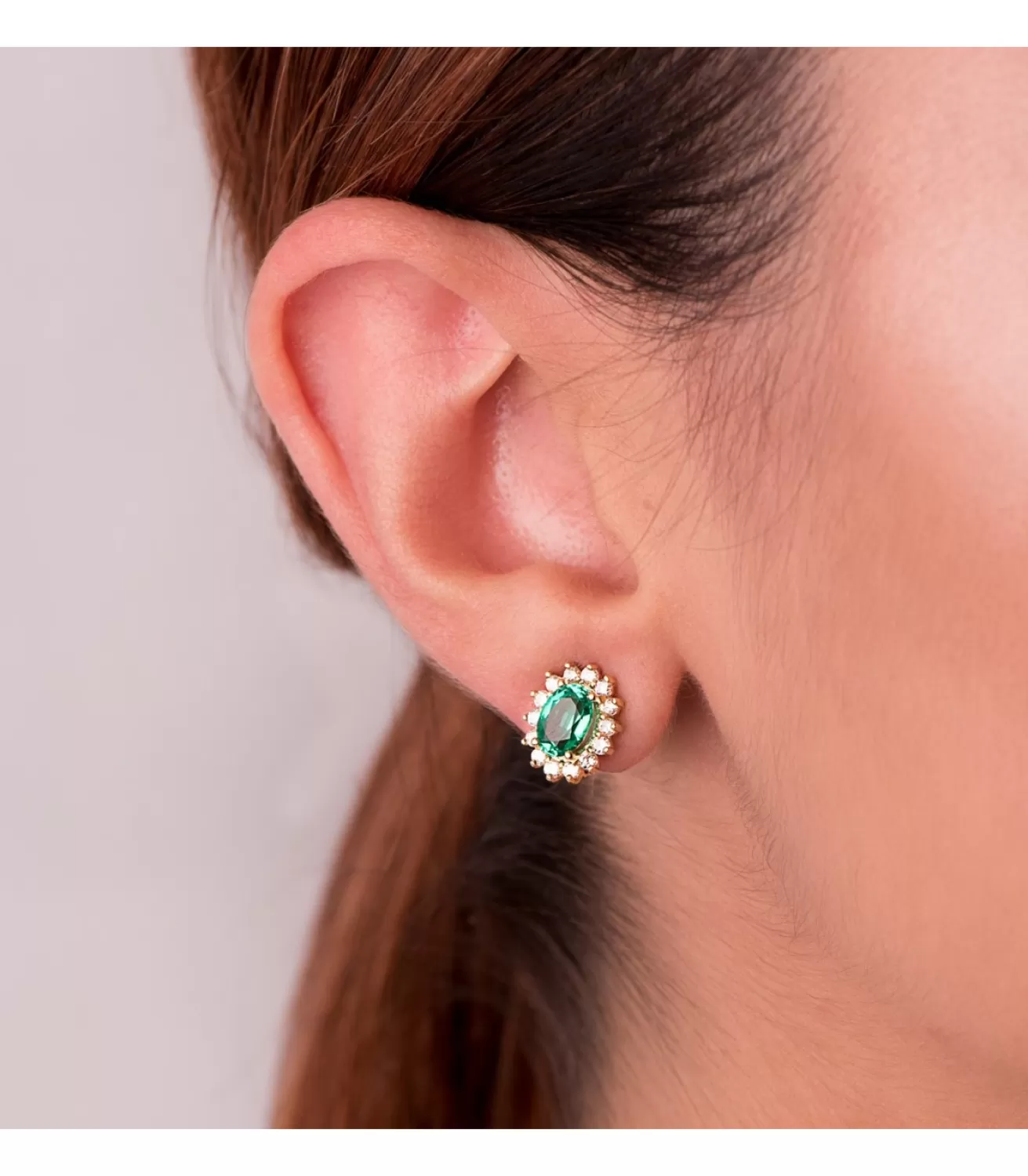 Pendientes Sybil Oro Amarillo 18K Esmeralda Y Diamantes<Alda Joyeros Online