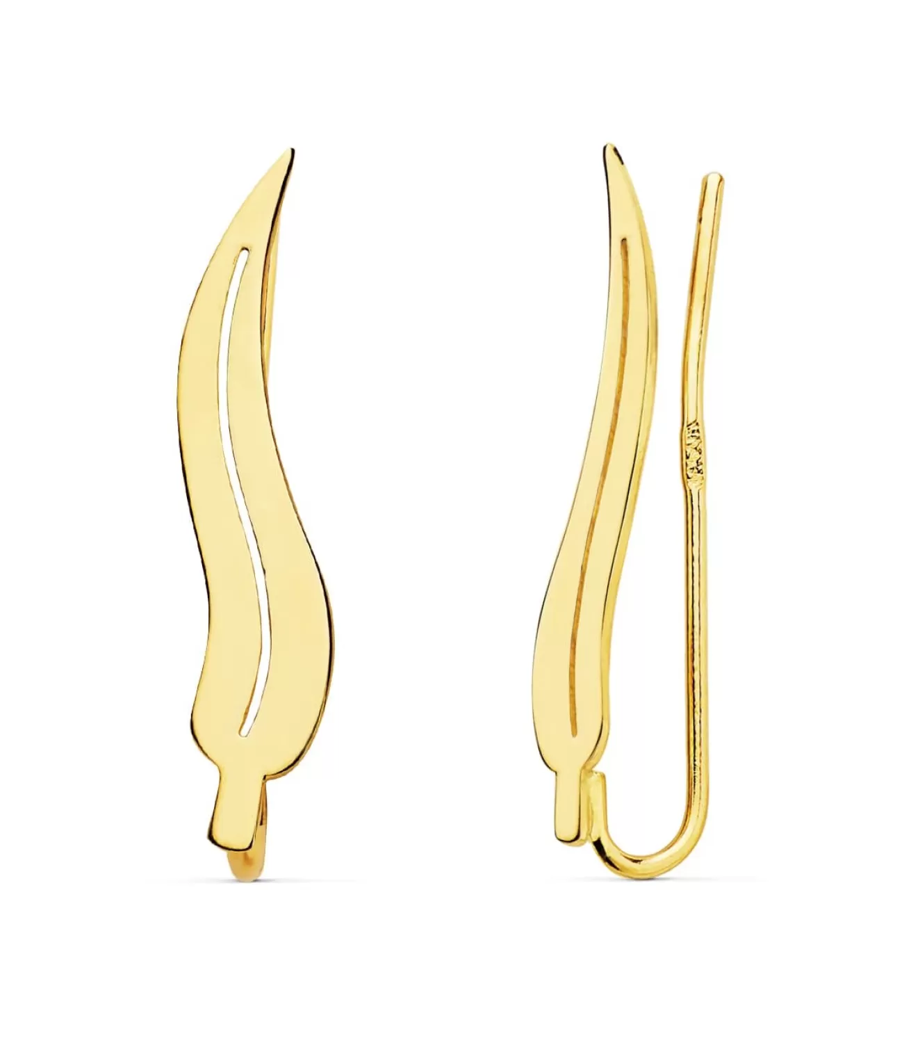 Pendientes Trepadores Hoja Eucalipto Oro 18K<Alda Joyeros New