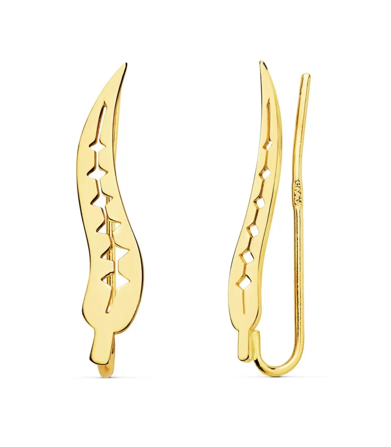 Pendientes Trepadores Hoja Sauce Oro 18K<Alda Joyeros Outlet