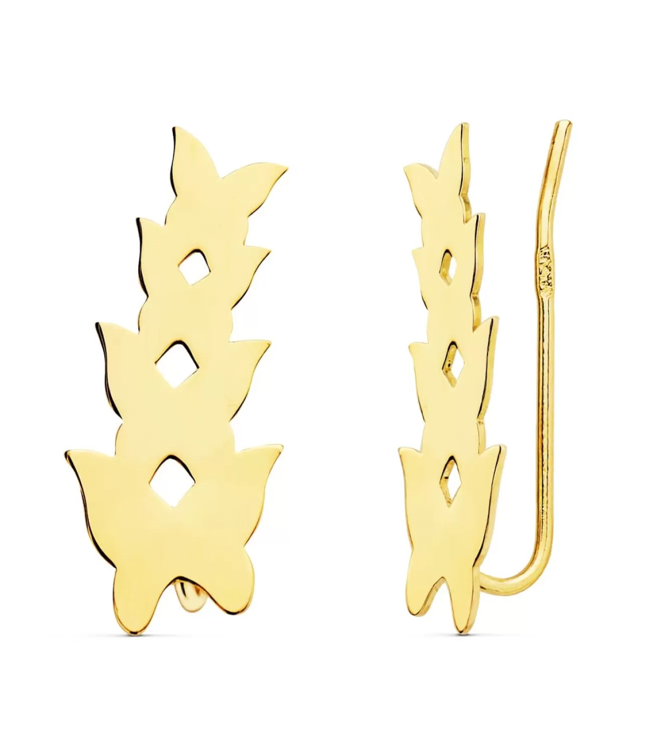 Pendientes Trepadores Mariposas Oro 18K<Alda Joyeros Shop