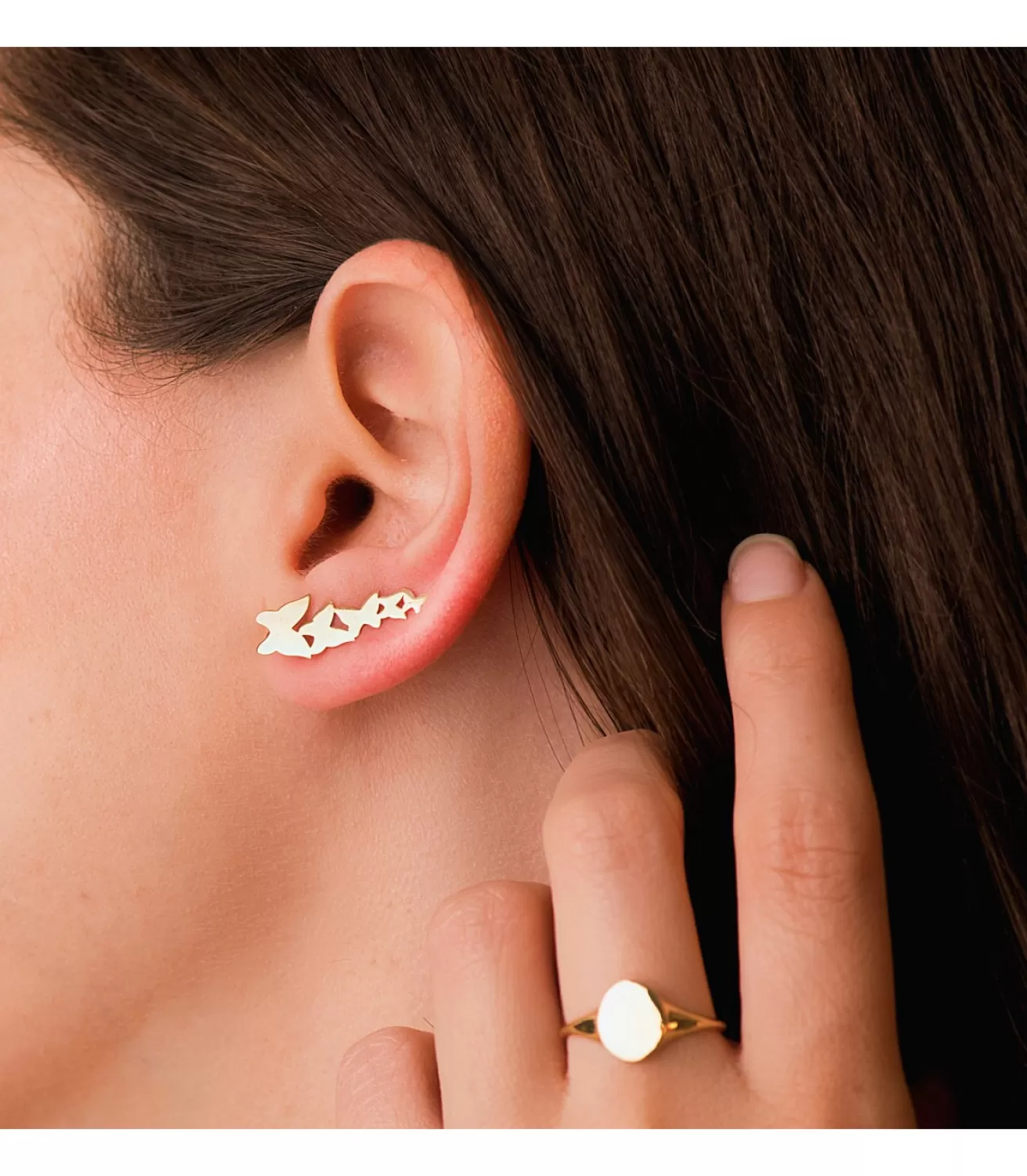 Pendientes Trepadores Mariposas Oro 18K<Alda Joyeros Shop