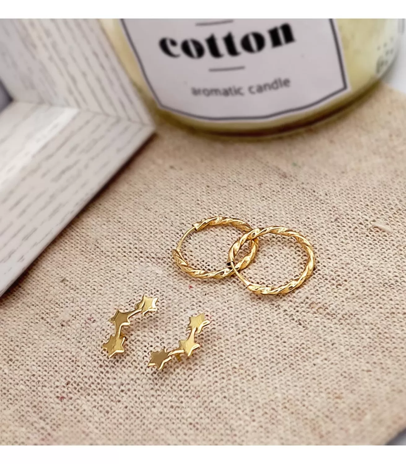 Pendientes Trepadores Oro 18K Mini Estrellas<Alda Joyeros Best