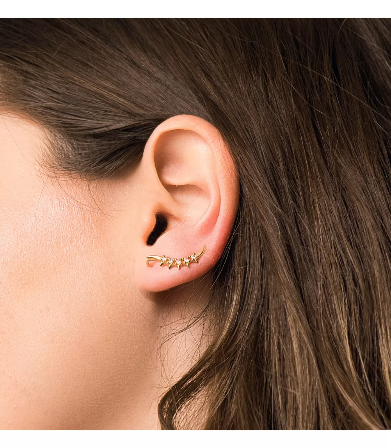 Pendientes Trepadores Peak Oro 18K<Alda Joyeros Online